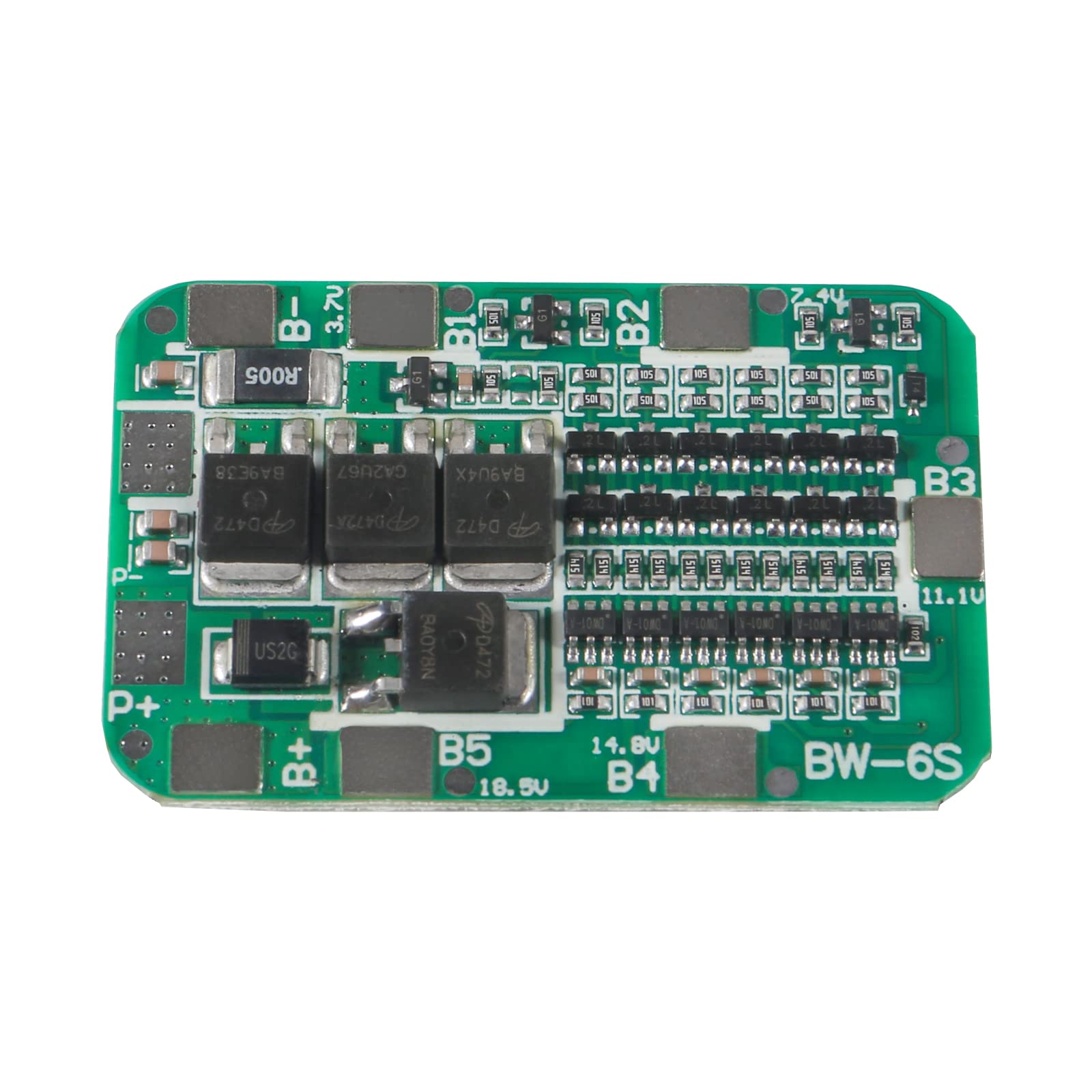 Qccan 4Pcs 6S 15A 24V Pcb Bms Battery Protection Board For Li Ion Lithium 18650 Battery Packs Lipo Cell Module Diy Kit