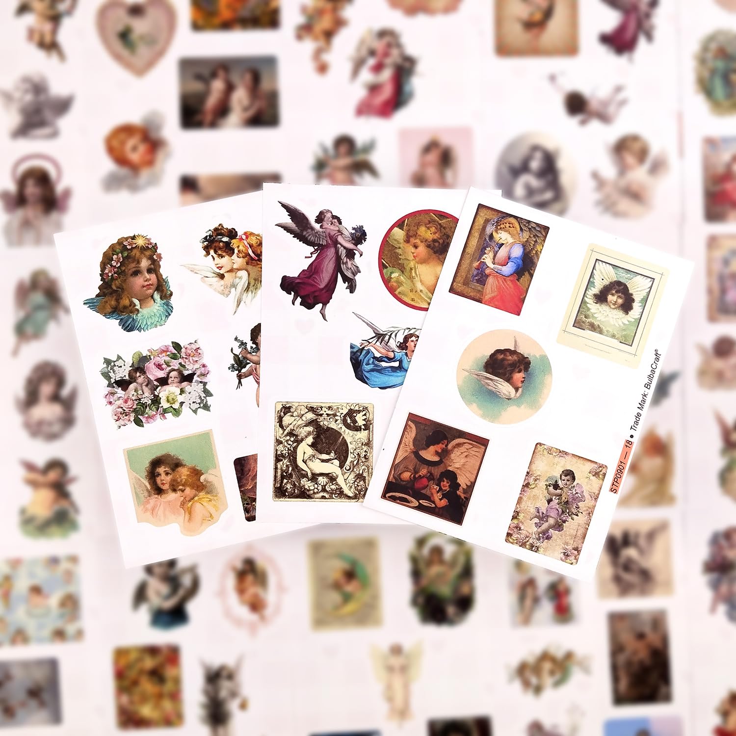 100Pcs Angel Stickers Vintage   Angel Decals For Laptop, Scrapbooking, Crafts, Envelopes   Angel Gifts For Women Friendship, Gra