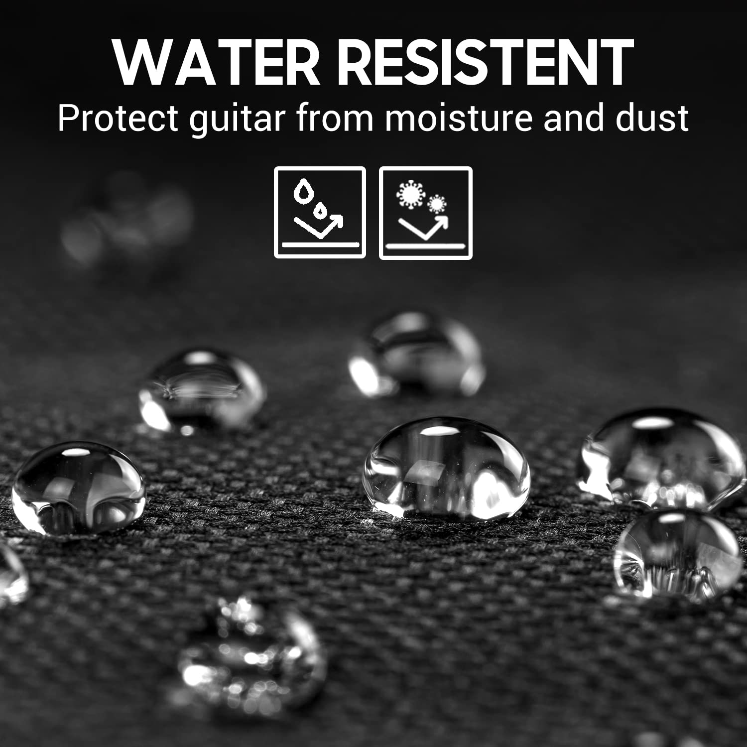 Cahaya 41 In Acoustic Guitar Bag 0.35 In Thick Padding Water Resistent Dual Adjustable Shoulder Strap Guitar Case Gig Bag With B