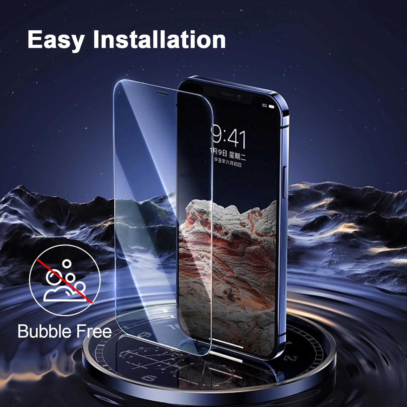 Avoar [3+3 Pack Glass Screen Protector For Iphone 14 With Camera Lens Protector, 6.1 Inch Hd Clear Tempered Glass Film For Iphon