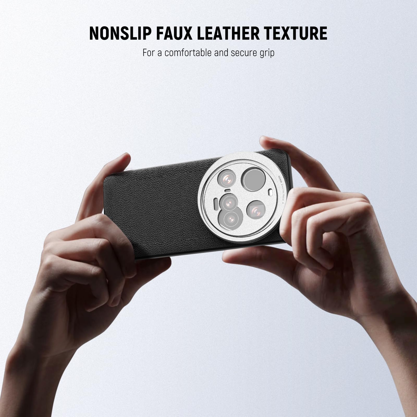 Neewer 15 Ultra Case, Protective Phone Case Compatible With Xiaomi 15 Ultra, Heavy Duty Tpu + Pc Faux Leather With 17Mm Lens Mou