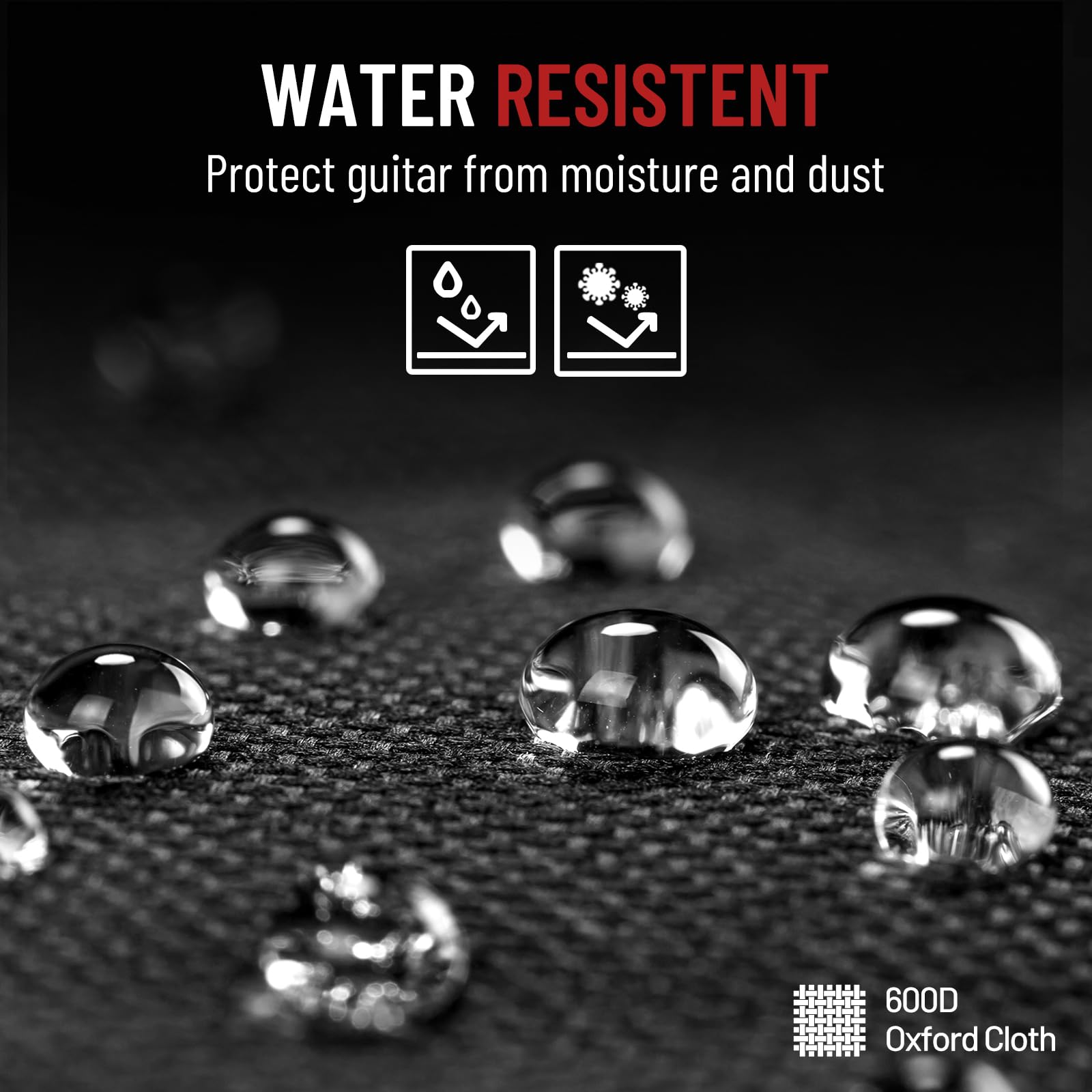 Cahaya Acoustic Guitar Case: Gig Bag Soft Padded 41 In Water-Resistent Guitar Backpack With Back Handle Loop And Large Top Pocke