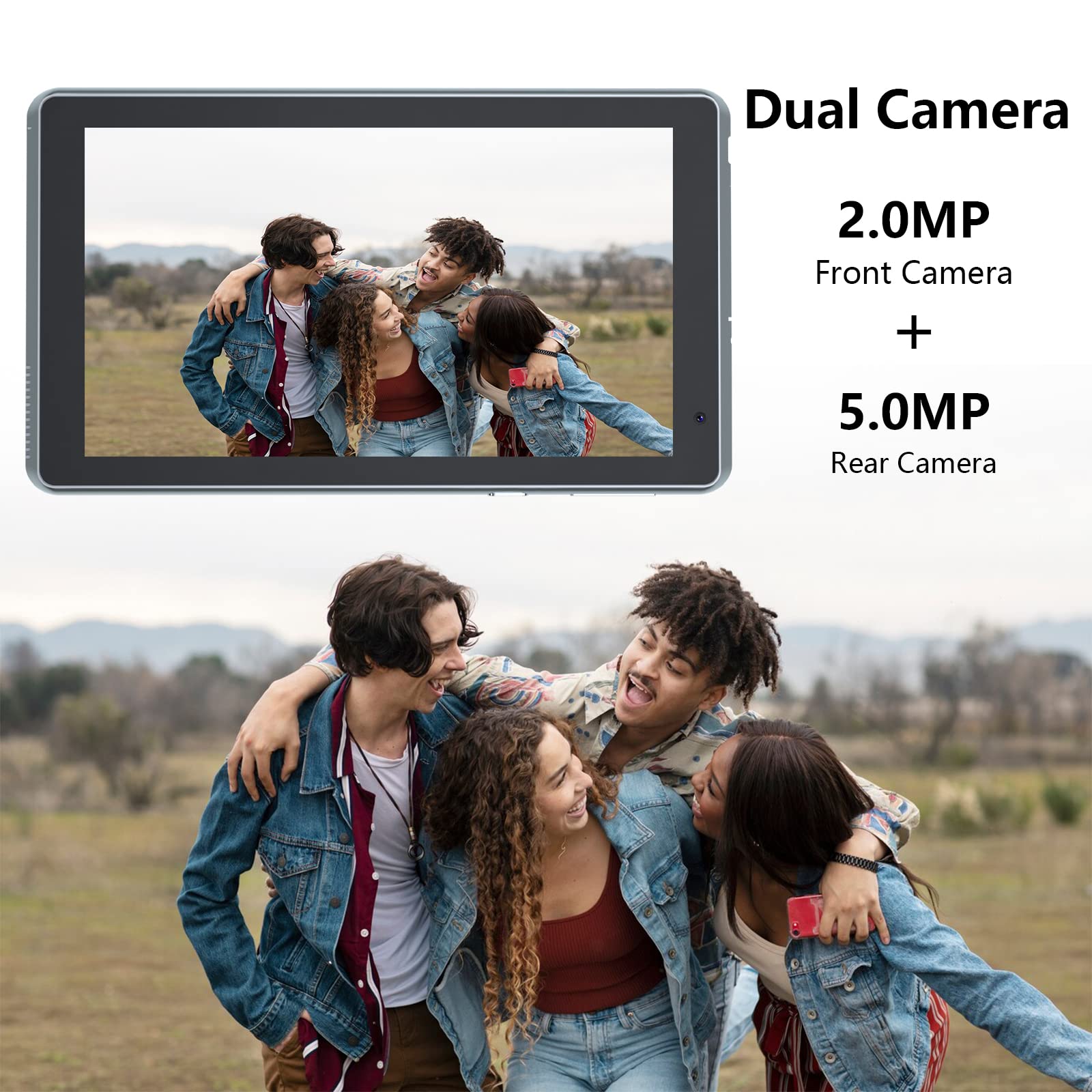 Byandby Tablet 7 Inch Android 12.0 Tablet, 4Gb+32Gb Rom (1Tb Expand), Quad Core, Wifi, Gms, Dual Camera, Educational, Games (Sil