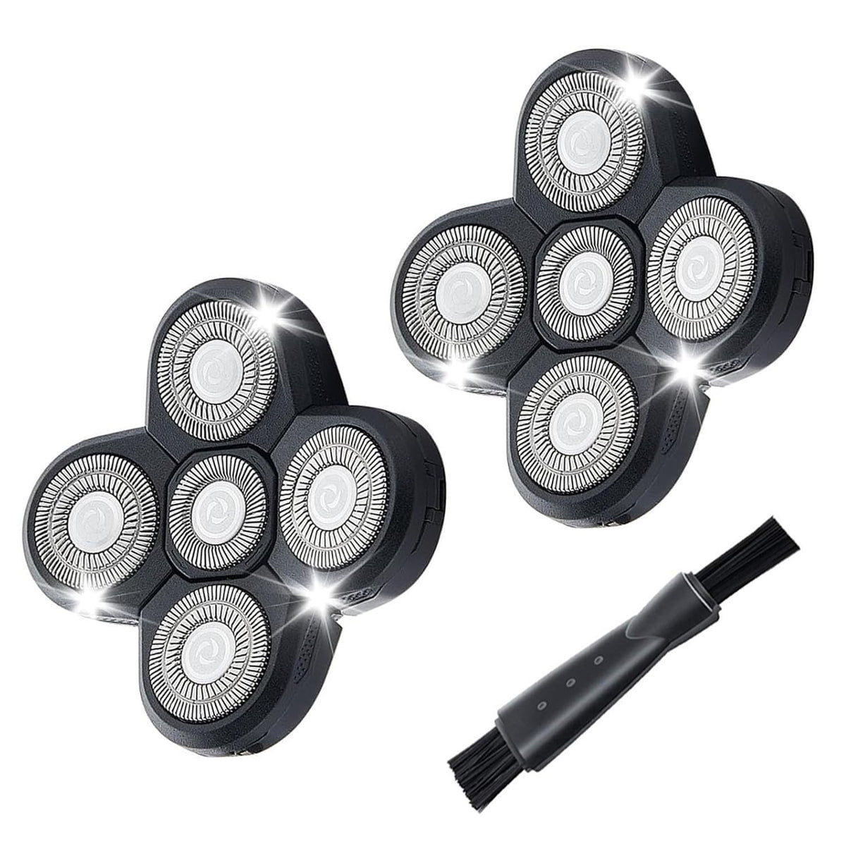 2Pcs 5 Head Shaver Replacement Blades For Bald Men Head Shaver, 5 Blades Shaver Replacement Heads For Fre*Bird Electric Head Hai