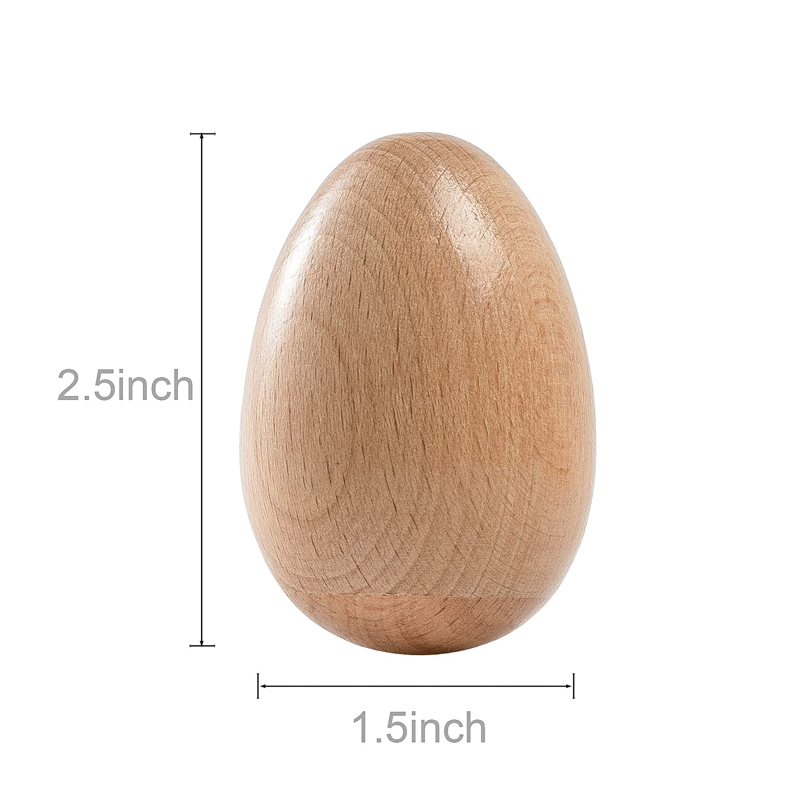 Wood Eggs Shakers, Musfunny 4Pcs Wooden Egg Maracas Shakers Hand Percussion Instrument For Musical Education Party Classroom Pri