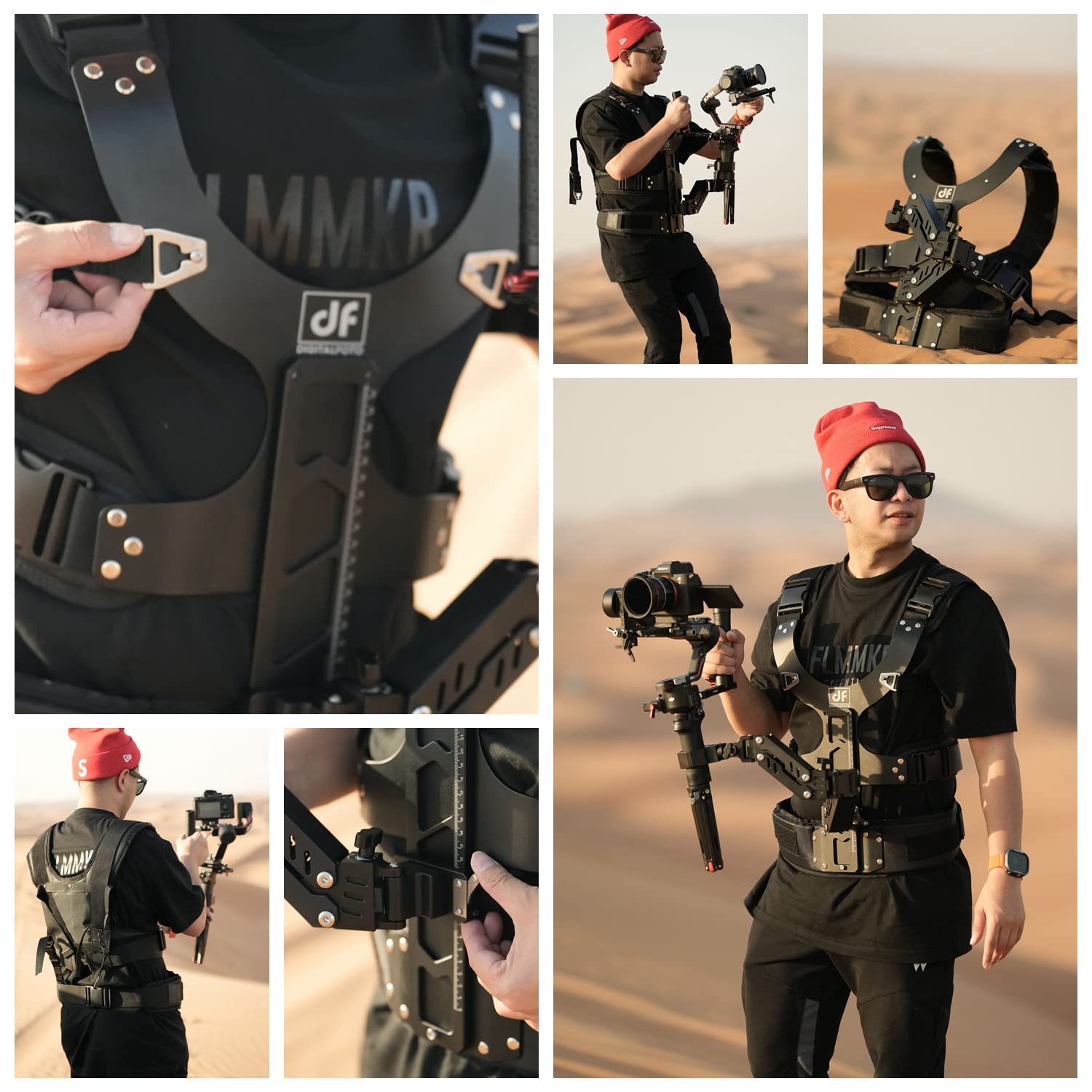 Df Digitalfoto Thanos Se Support Vest Rig System,Filmmakers Kit Gimbal Steadicam Compatible With Dji Rs4/Rs 4 Pro/Rs2/Rs 3 Pro M