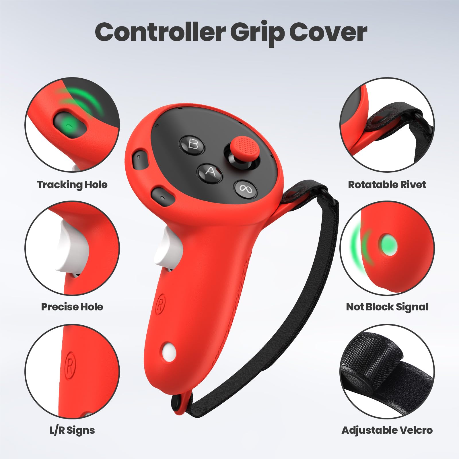 Silicone Cover Set Compatible With Meta/Oculus Quest 3S Accessories, Vr Silicone Face Cover, Vr Shell Cover,Touch Controller Gri