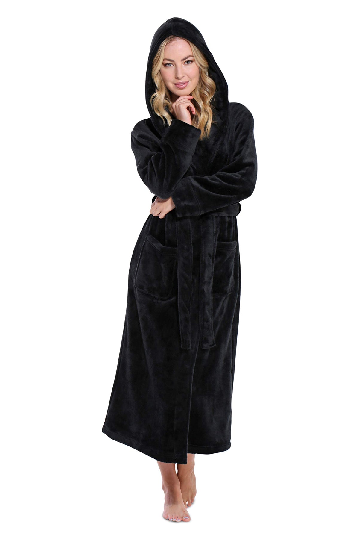 Turquaz Plush Robes For Women, Soft Warm Fleece Bathrobe For Women, Long Comfy Womens Robe