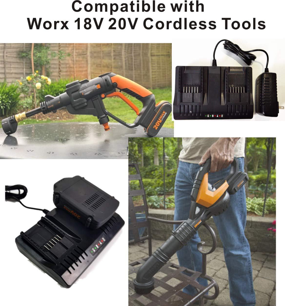 Anoitd Wa3875 Replace Worx 20V Lithium Battery Charger Compatible With Worx 20V Batteries Wa3757 Wa3578 Wa3525 Wa3522 Wa3544