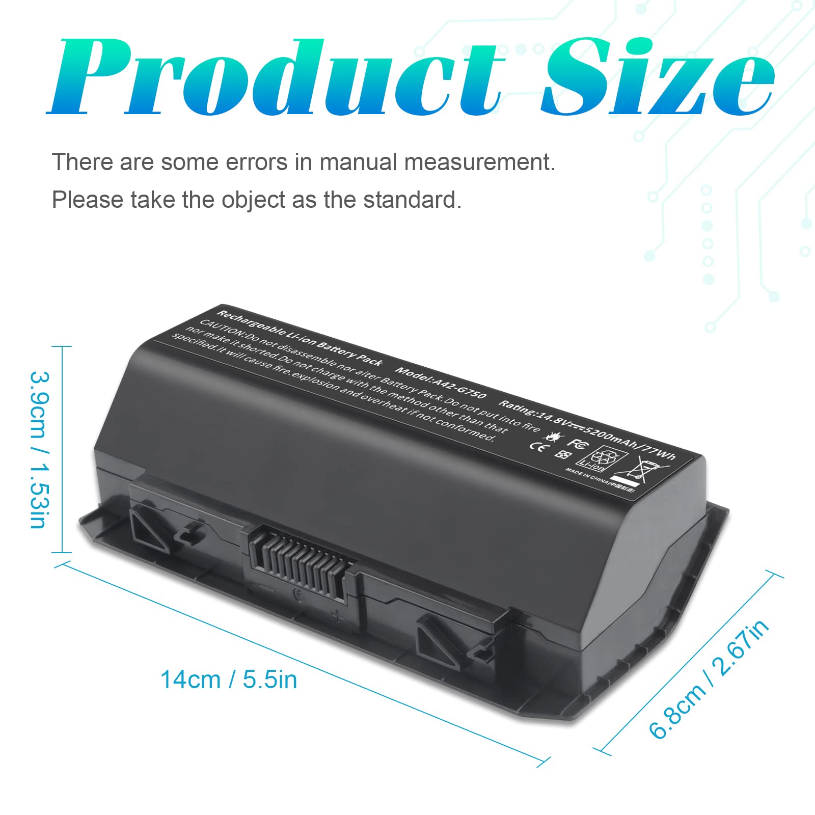 Futurebatt Laptop Battery Compatible With Asus(Rog) G750 G750J G750Jh G750Jm G750Js G750Jw G750Jx G750Jz