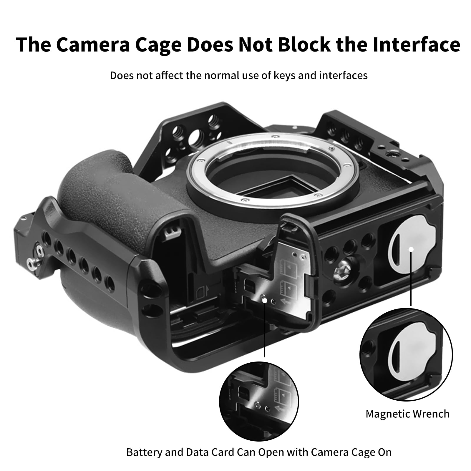 Eos R8 Camera Cage, Eos R8 Cage For Canon Eos R8 Camera Case Camera Rig Cold Shoe