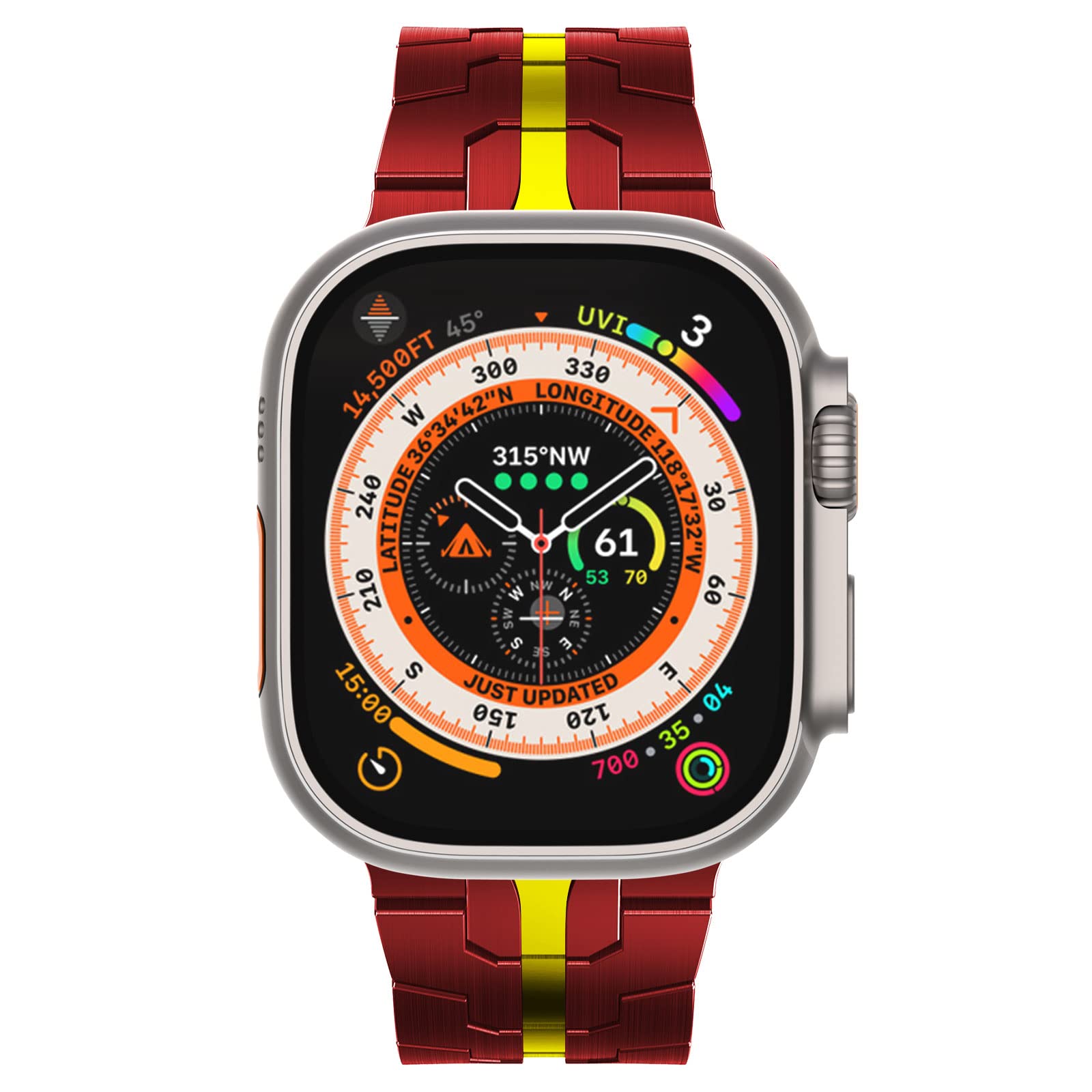 Chanchy Stainless Steel Band For Apple Watch Band Apple Watch Ultra 2 Band 49Mm, Series 10 46Mm, 9/8/7 45Mm, Se2/Se 6/5/4 44Mm,