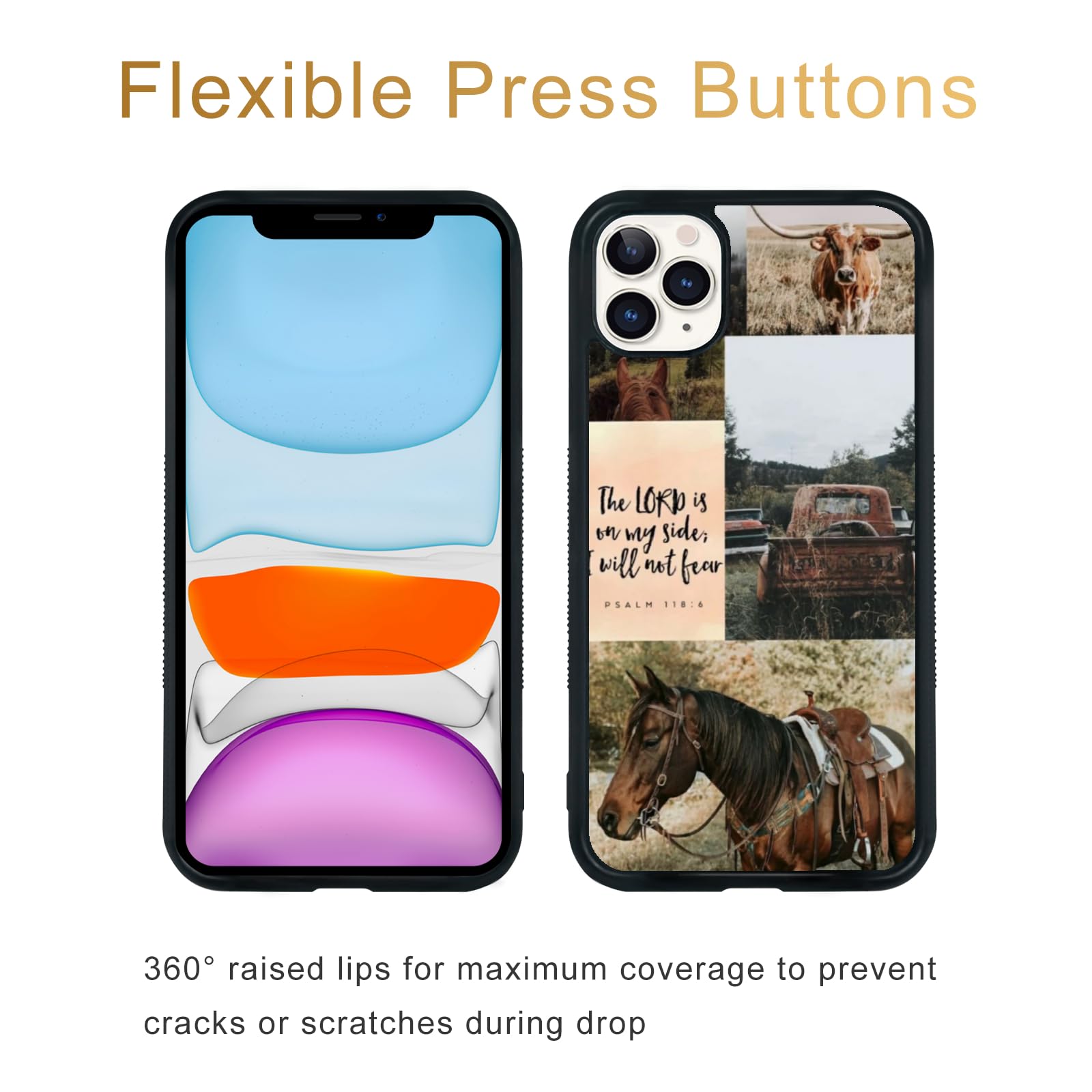 Traday Western Phone Case Compatible With Iphone 11 Pro Horse Phone Case