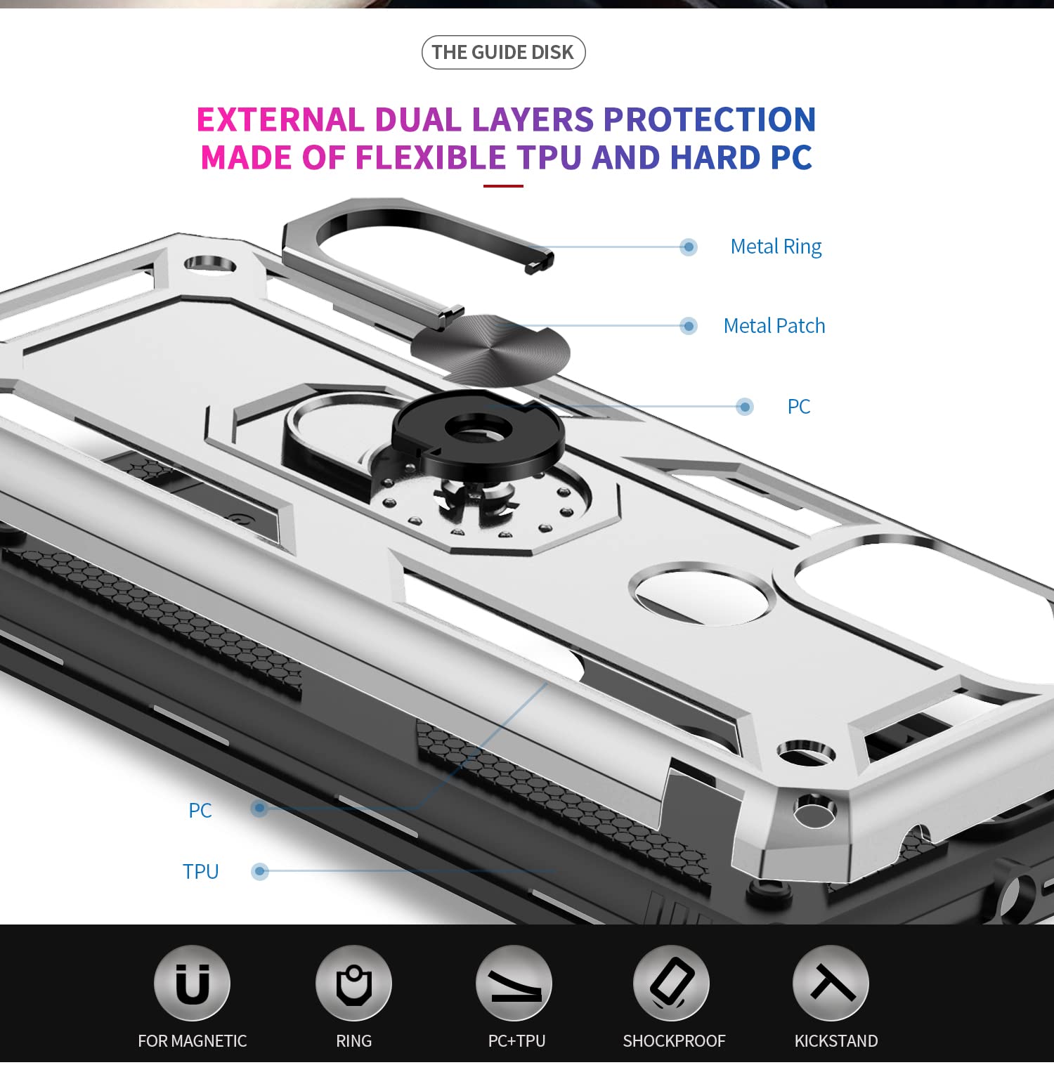 Leyi Case For Moto G Pure 2021/ G Play 2023, Motorola G Power 2022 Case With 2 Pcs Screen Protector, [Military Grade] Protective