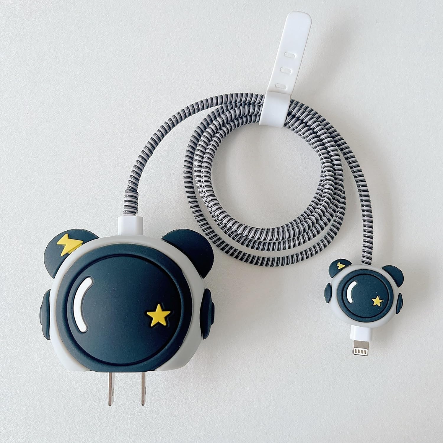 EDNITA Cable Protector with 3D Cute Pattern for iPhone Charger only 18W & 20W, Data Charging Cable Wire Saver Protective Cable C
