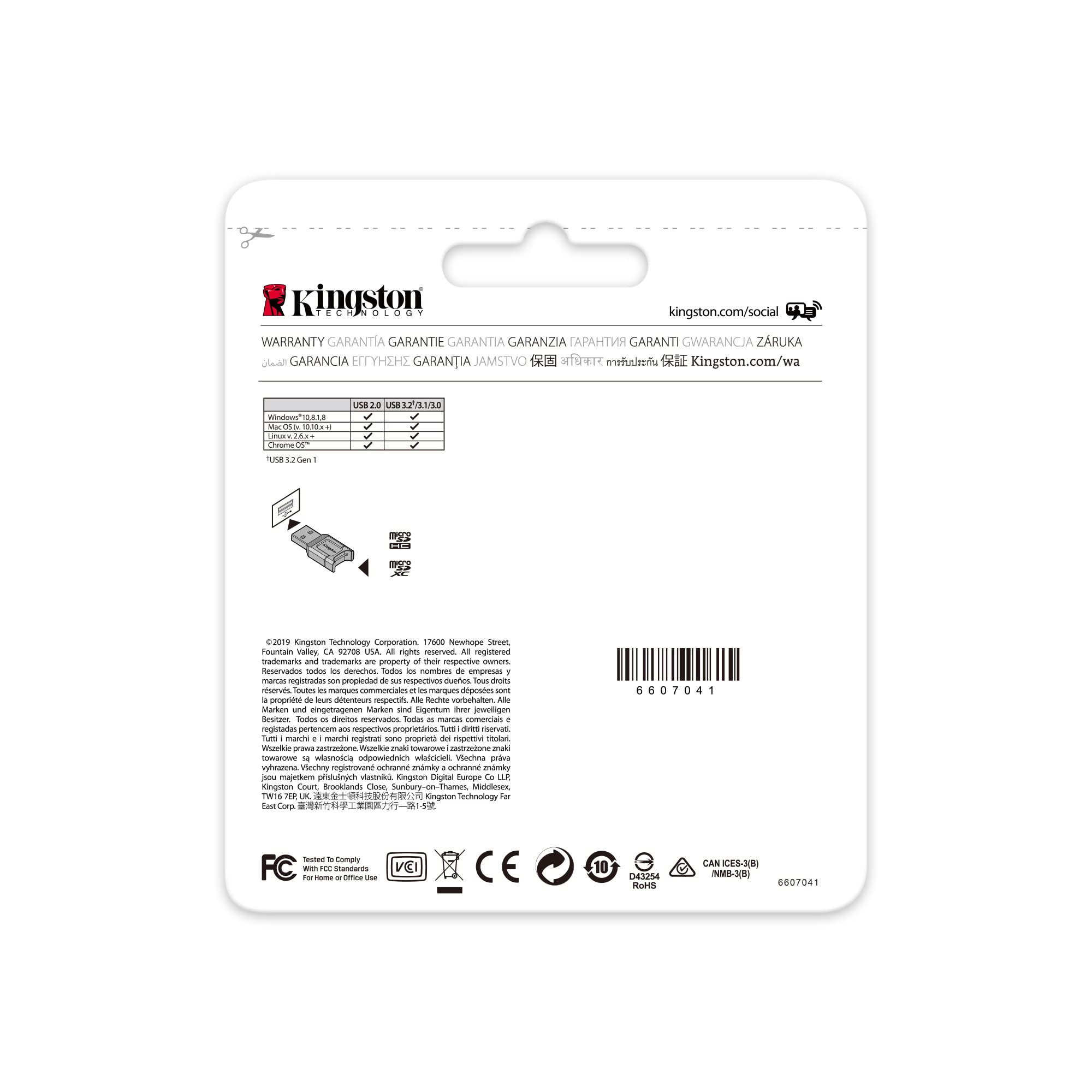 Kingston Mobilelite Plus Usb 3.2 Microsdhc/Sdxc Uhs-Ii Card Reader (Mlpm)