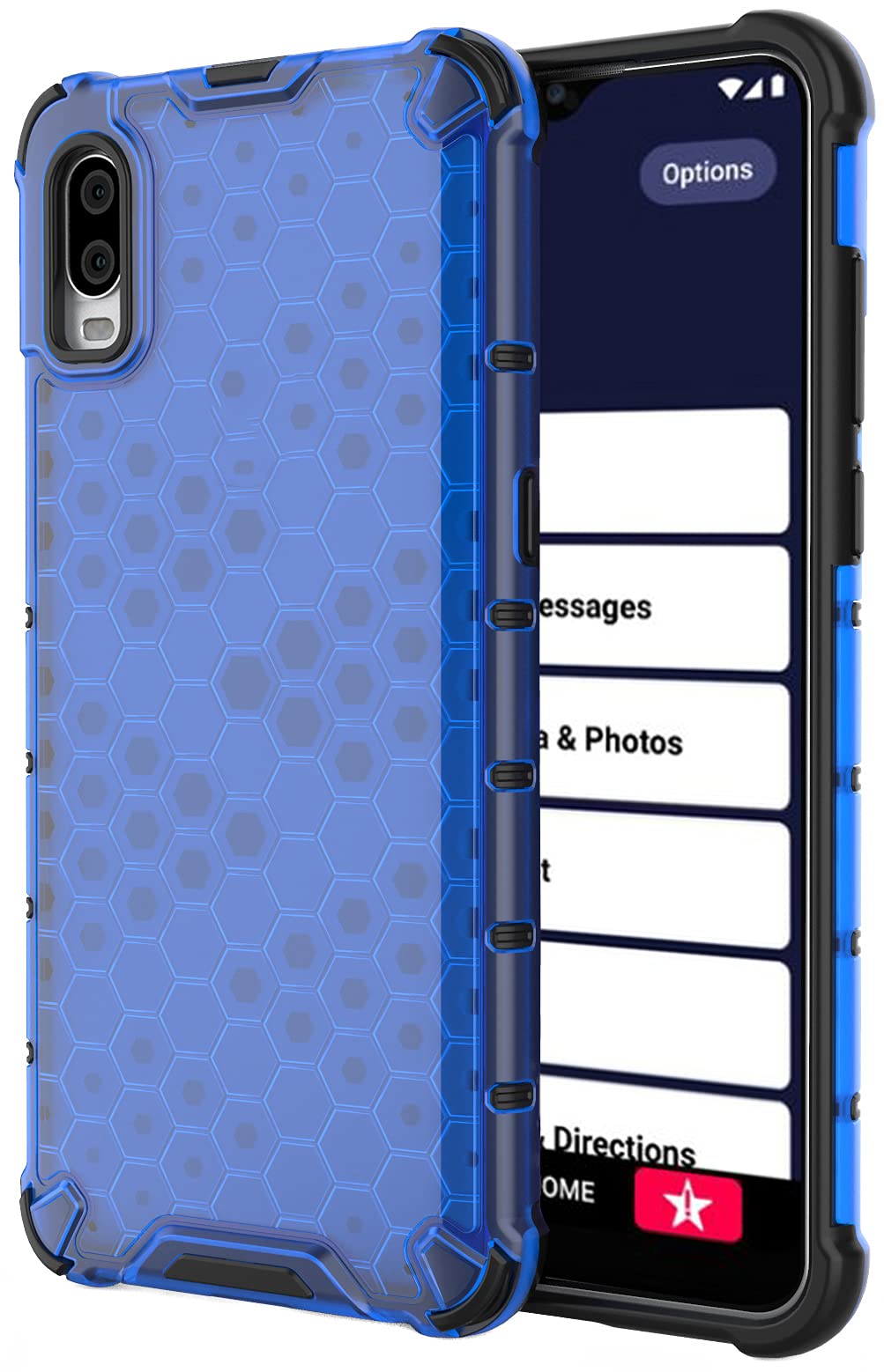Nakedcellphone Case For Jitterbug Smart3 Phone, [Honeycomb Hybrid Series] Dual-Layer Cover [Anti-Shock] For Jitterbug Smart 3 (2
