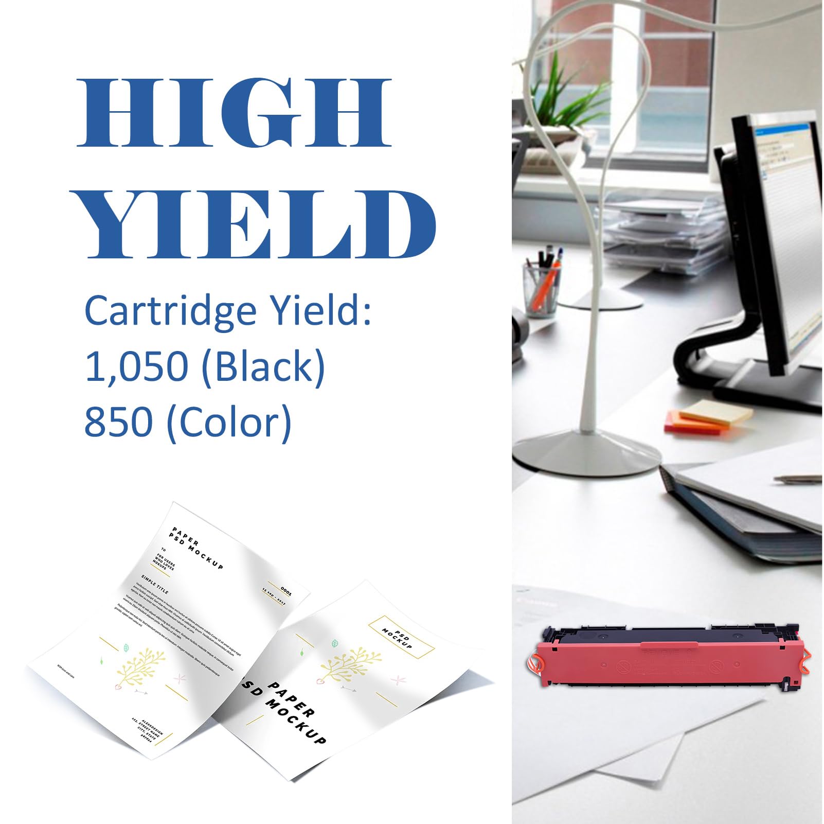215A Toner Cartridges 4 Pack (With Chip) Compatible Replacement For Hp 215A W2310A W2311A W2312A W2313A For Hp Color Laserjet Pr