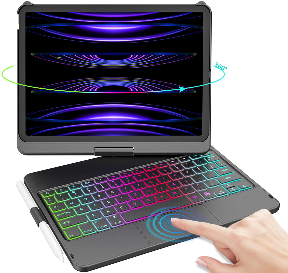 Ipad Pro 11 Inch Case With Keyboard, Ipad Air 5/Air 4 10.9 Inch Keyboard Case With Trackpad, Keyboard Case For Ipad Air 5/Air 4