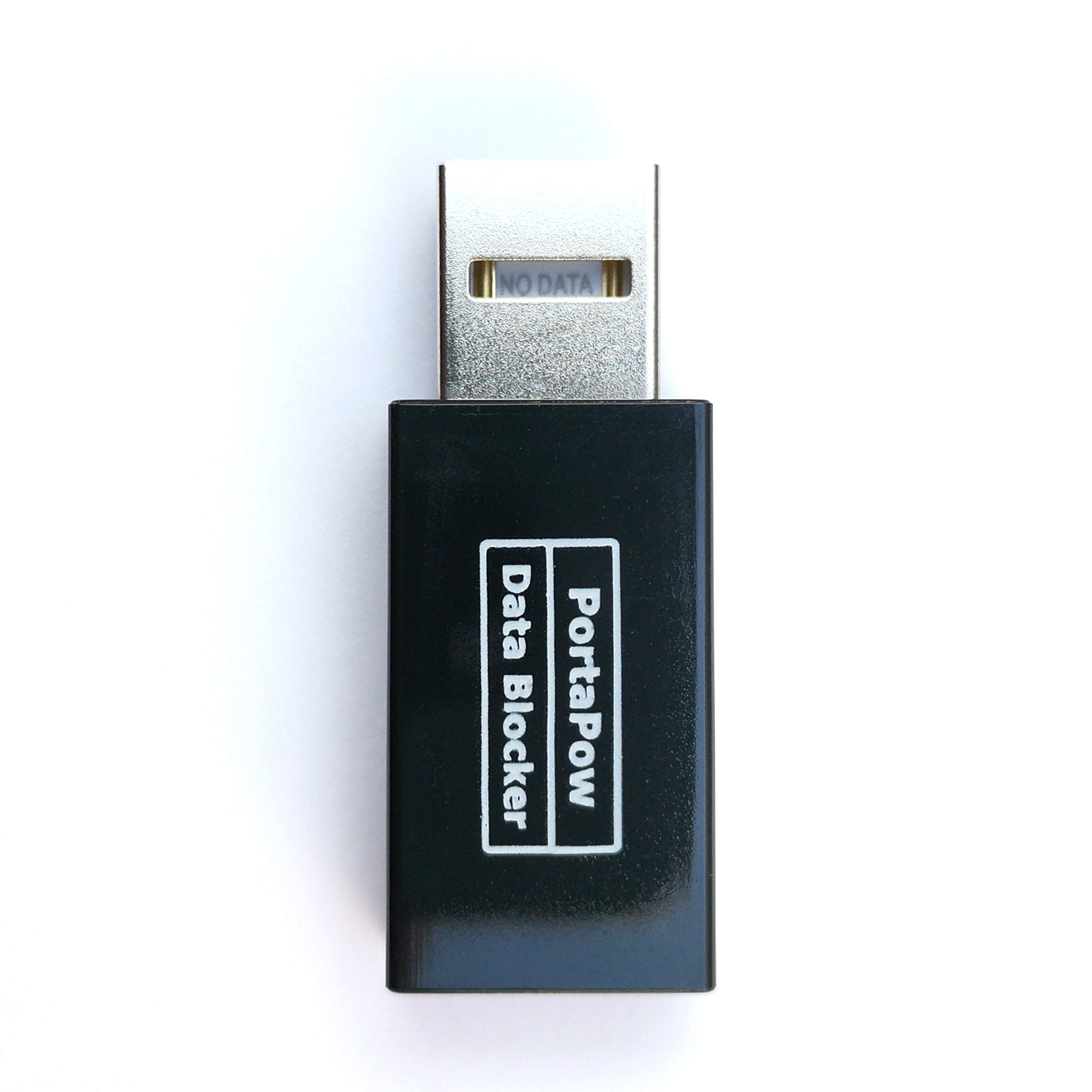 Portapow Usb Data Blocker (Black)   Protect Against Juice Jacking