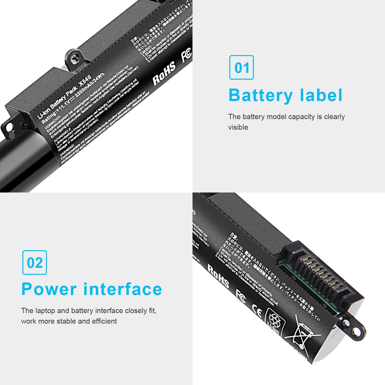 Fancy Buying New A31N1519 Laptop Battery For Asus X540 X540S X540Sa R540Sa X540L X540Lj X540La Si302 X540La X540Sc X540Ya Series