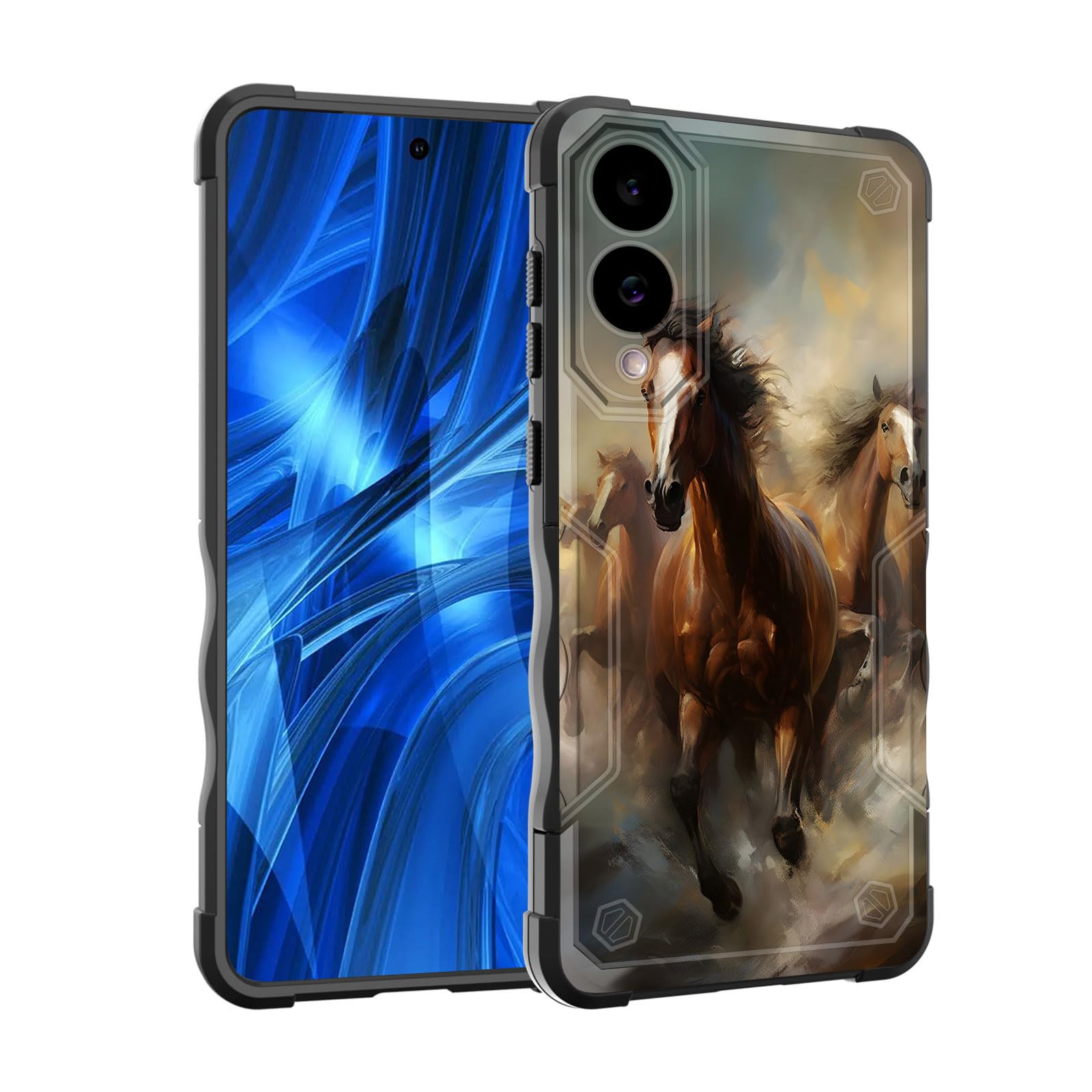 Efgwsder For Galaxy S25 Edge Case,[Dual Layer][10 Ft Military Grade Drop Protection] Heavy Duty Shockproof Case For Samsung Gala