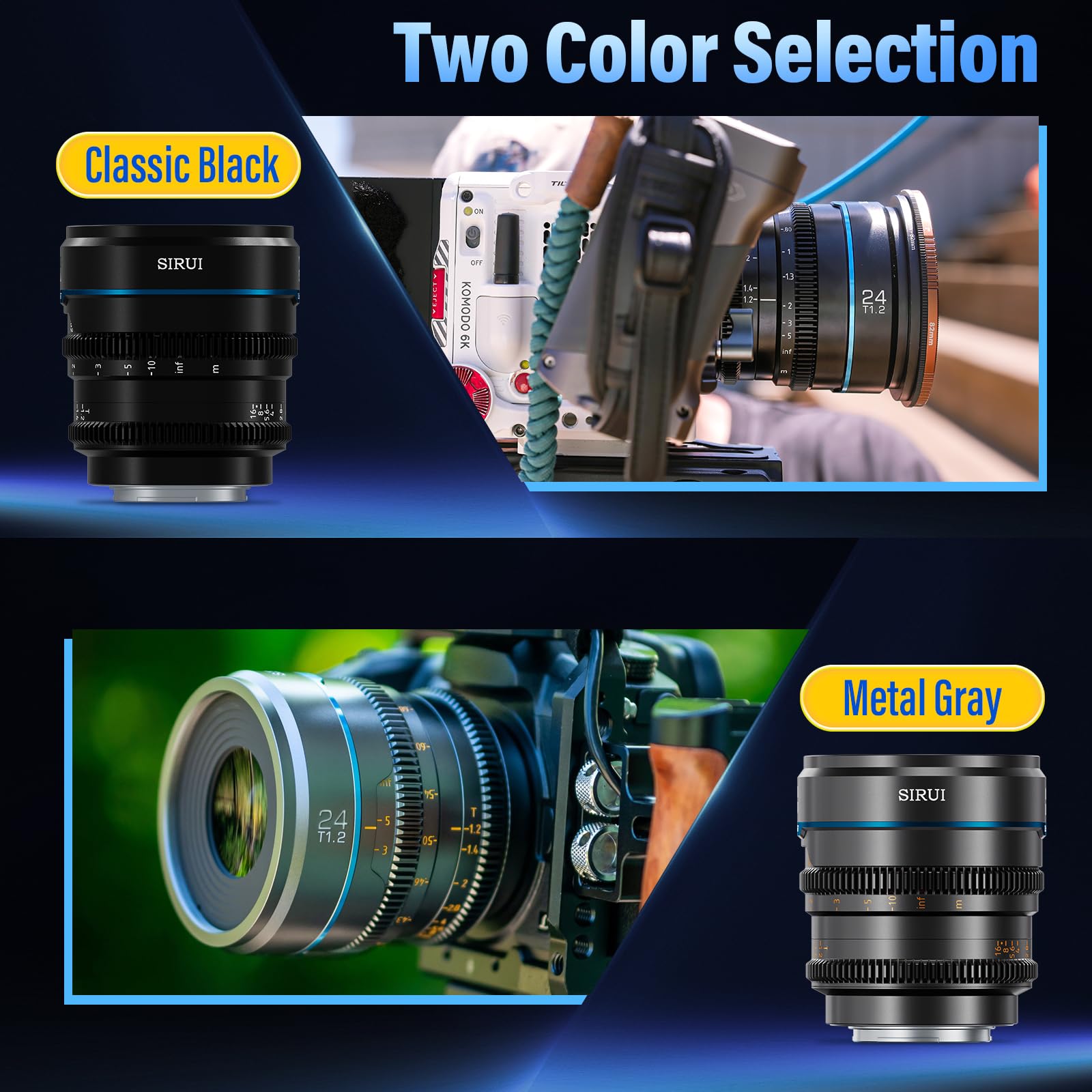 Sirui Night Walker 24Mm T1.2 S35 Cine Lens, Large Aperture Manual Focus Lens (Ms24M B, M4/3 Mount, Black)