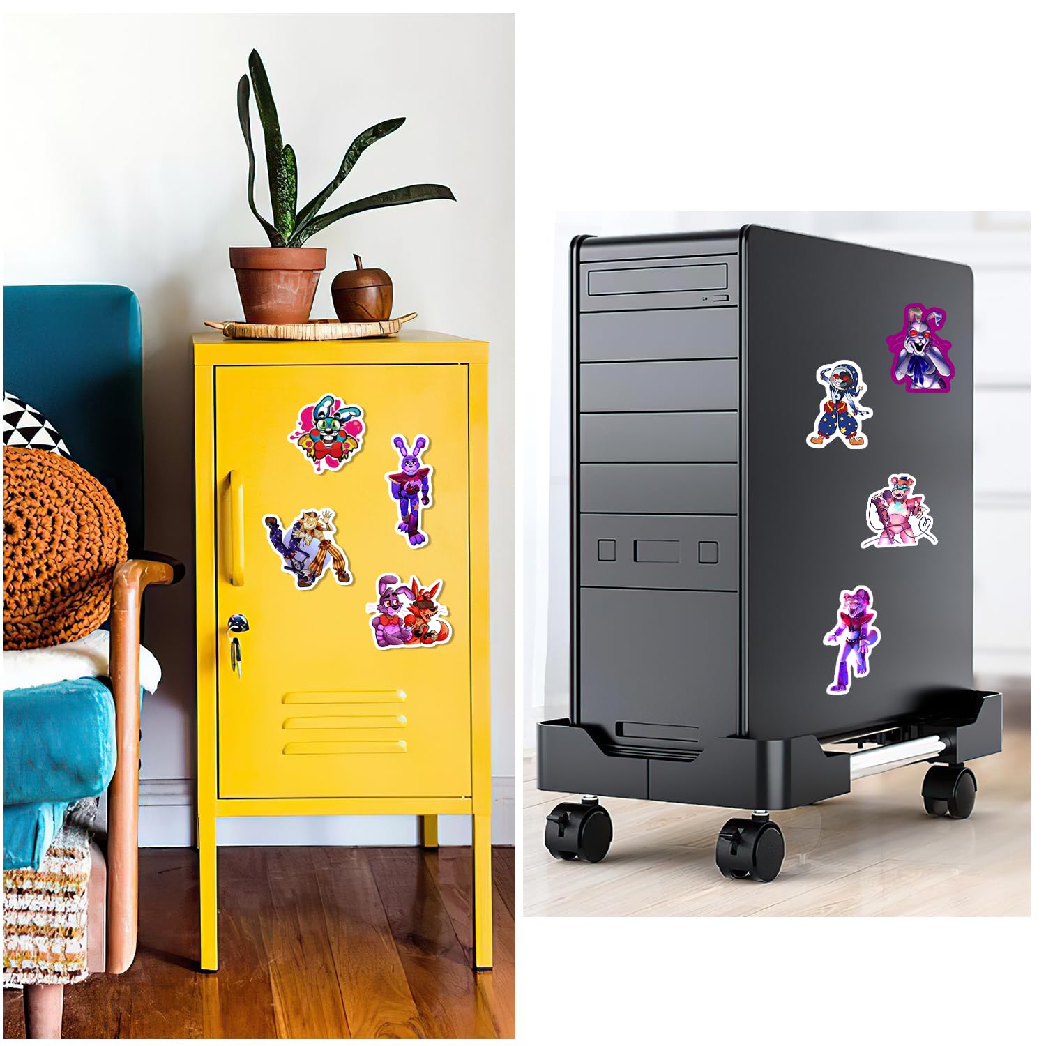 Pounchi Horror Thrilling Game Stickers (200Pcs) Cartoon Gaming Stickers Merchandise Gifts For Party Supplies Decorations Laptop