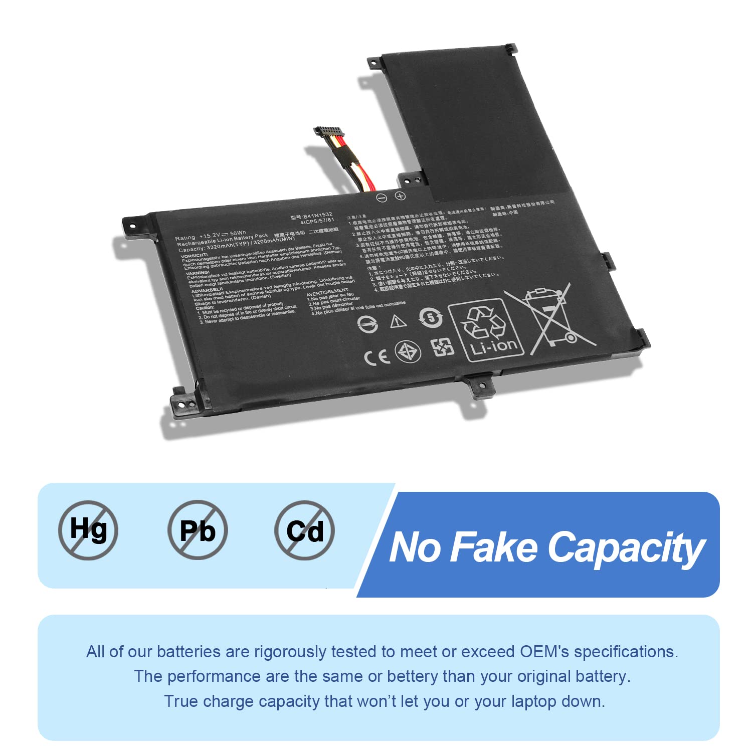 Antiee B41N1532 Laptop Battery Compatible With Asus Q504U Q504Ua Q534Ua Q504Uak Zenbook Flip Ux560 Ux560Uak Ux560Ua Ux560Ua Fz01