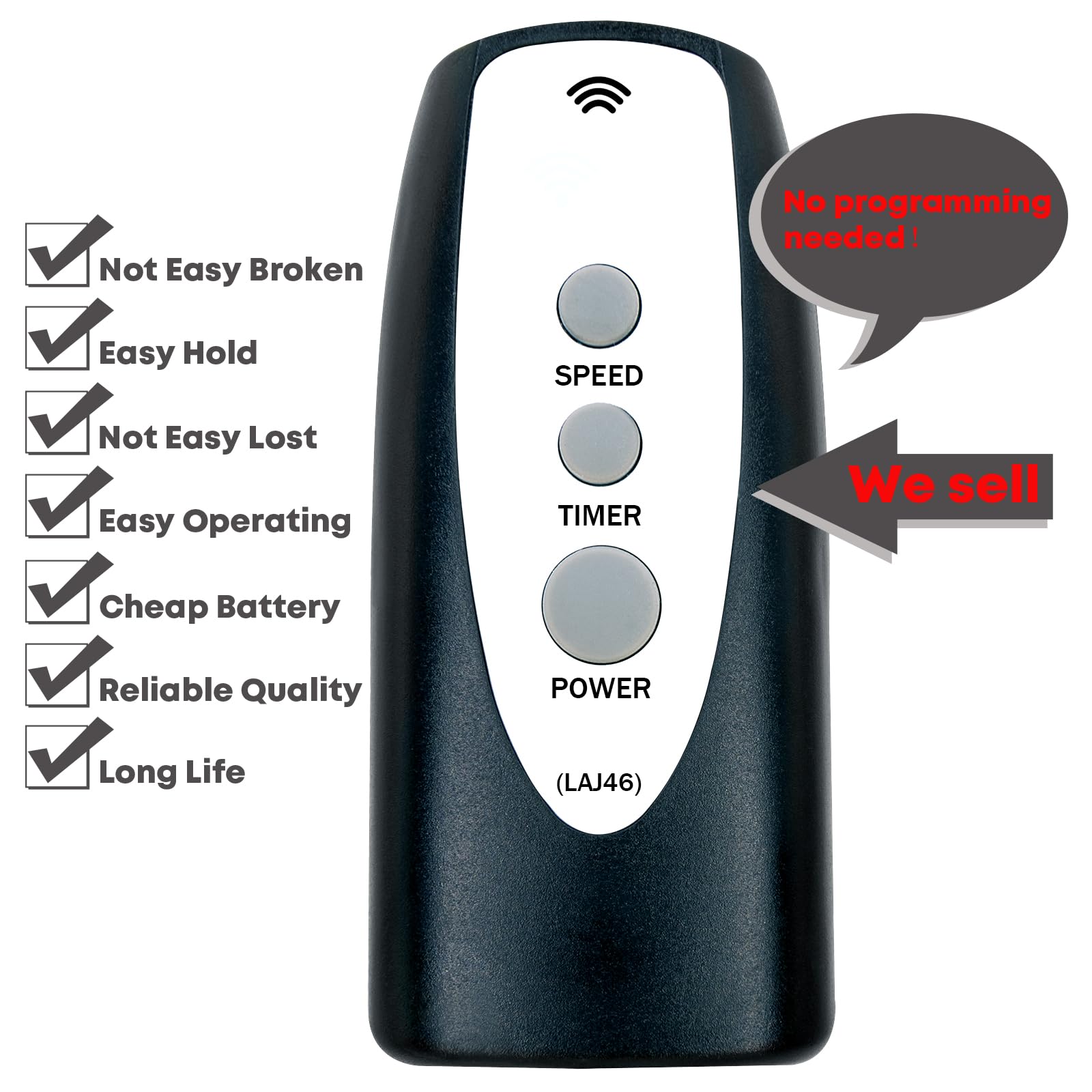 Replacement Remote Control For Lasko 2033654B 2033654 1843 1844 2546 3540 3542 S18625 S18924 1646 1850 1854 1880 1885 2740 2744