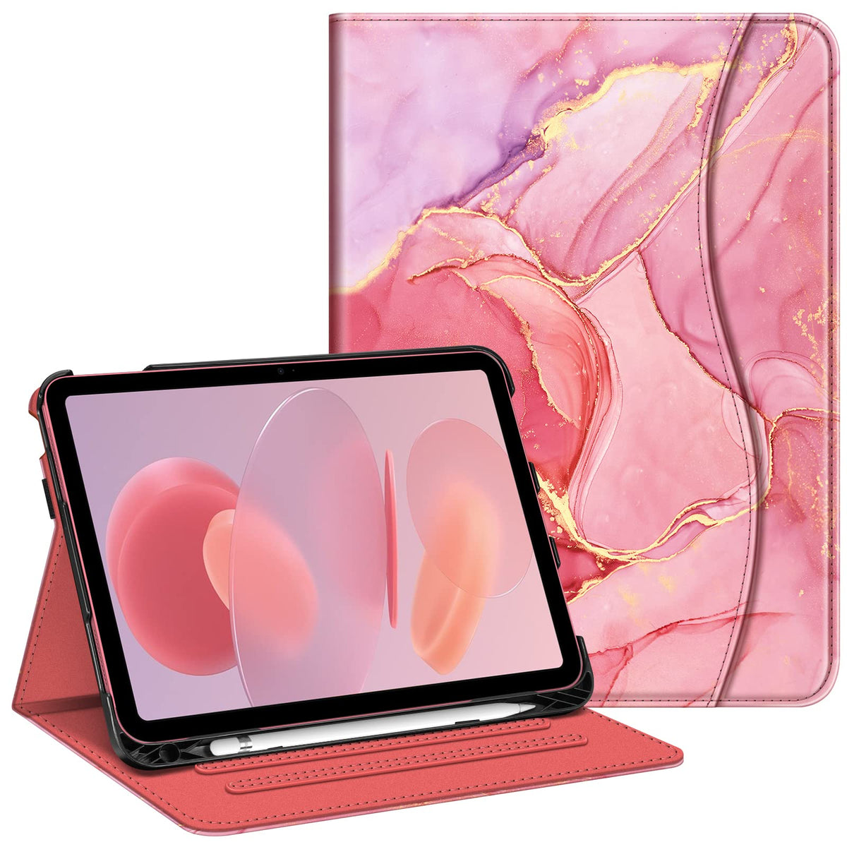 Fintie Case For Ipad 10Th Generation 109 Inch (2022 Model), Multi Angle Viewing Protective Stand Cover With Pencil Holder & Pock