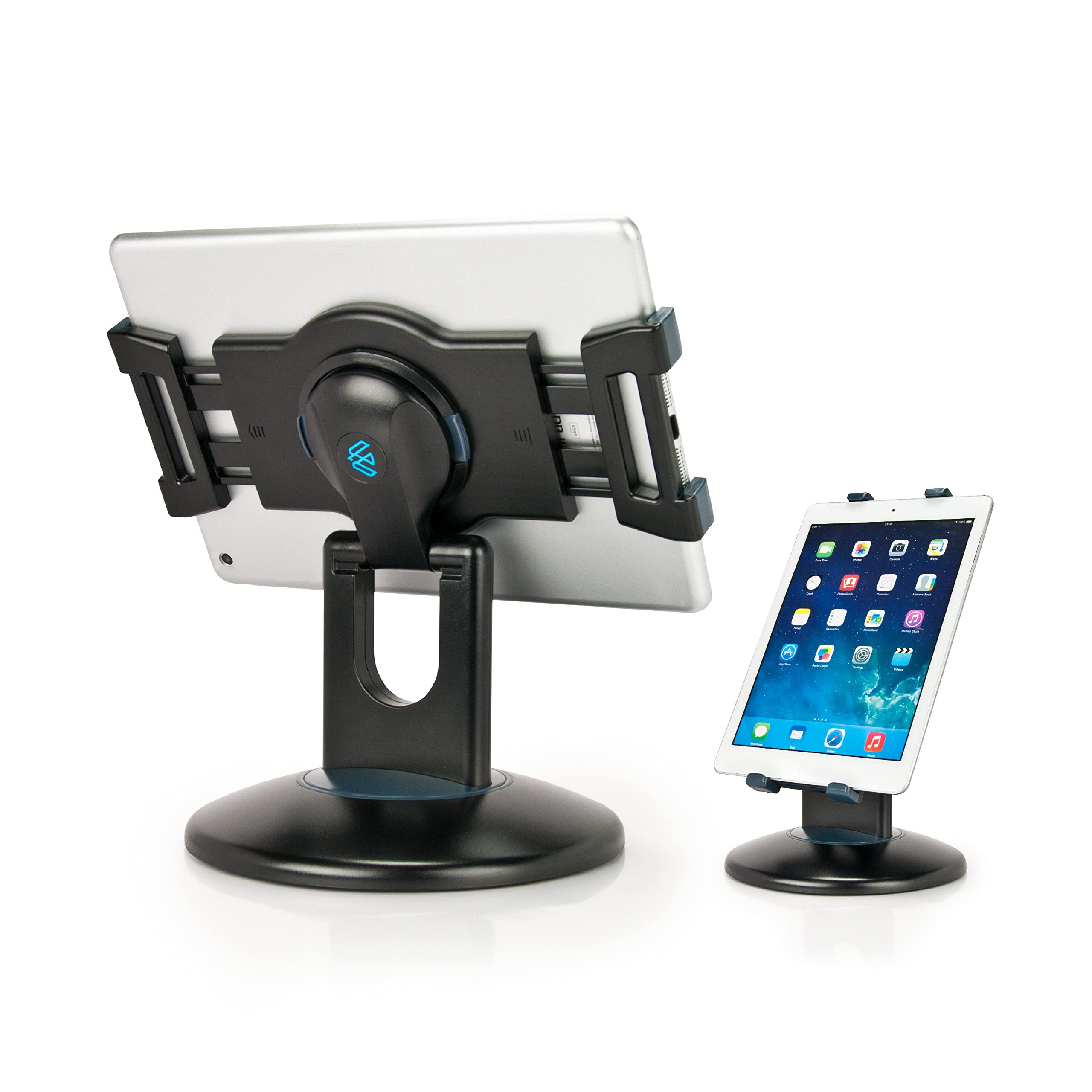 Eho Ipad Stand, 360 Rotating Commercial Tablet Stand, Retail Kiosk, 6'' 13'' (Screens) Adapter Universal Tablet Clamp Holder For
