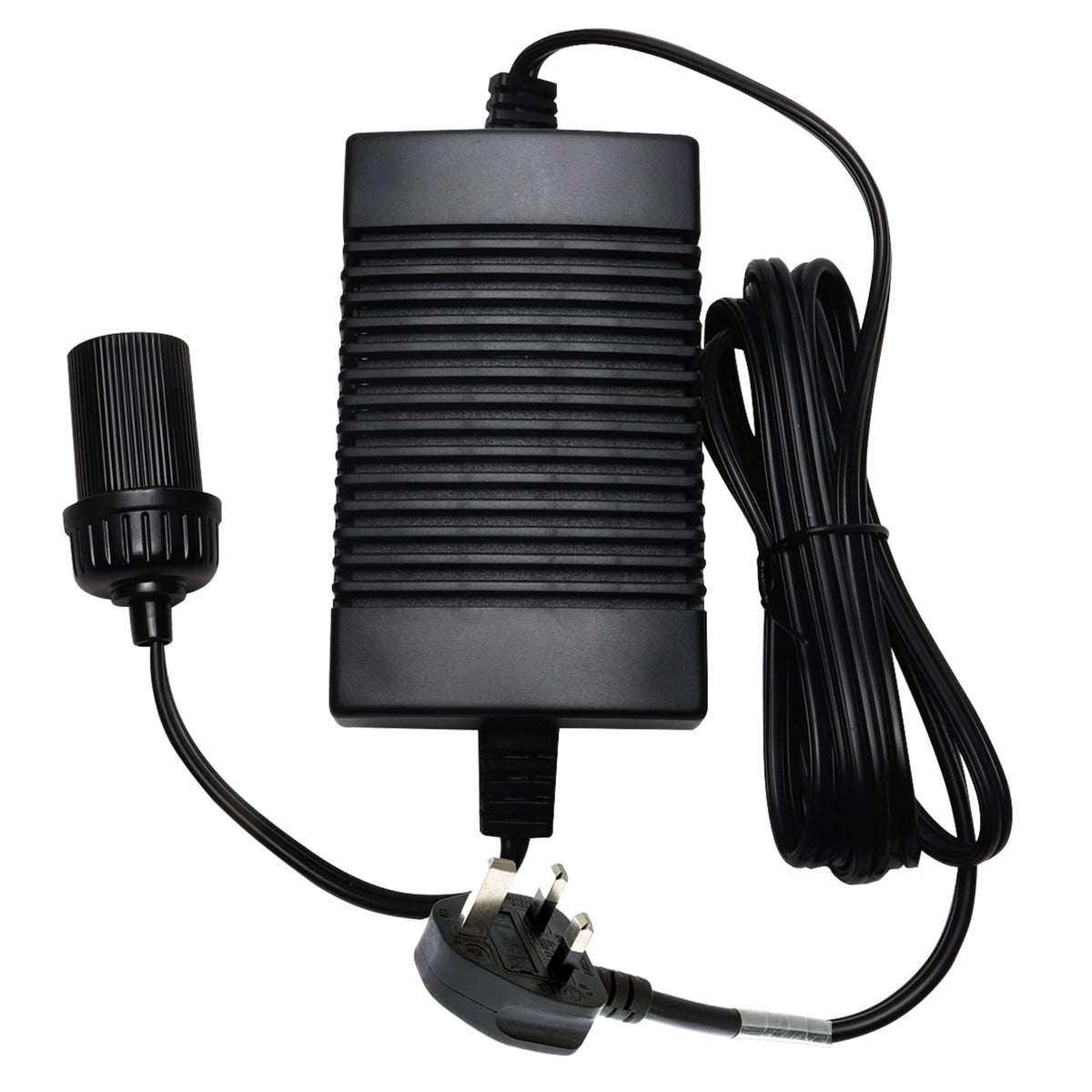 Koolatron 110 Volt Ac To 12 Volt Dc Power Adapter W/Circuit Breaker, 12V 5A Dc Power Converter, Black, 6 Ft (1.8 M) Cord For Por