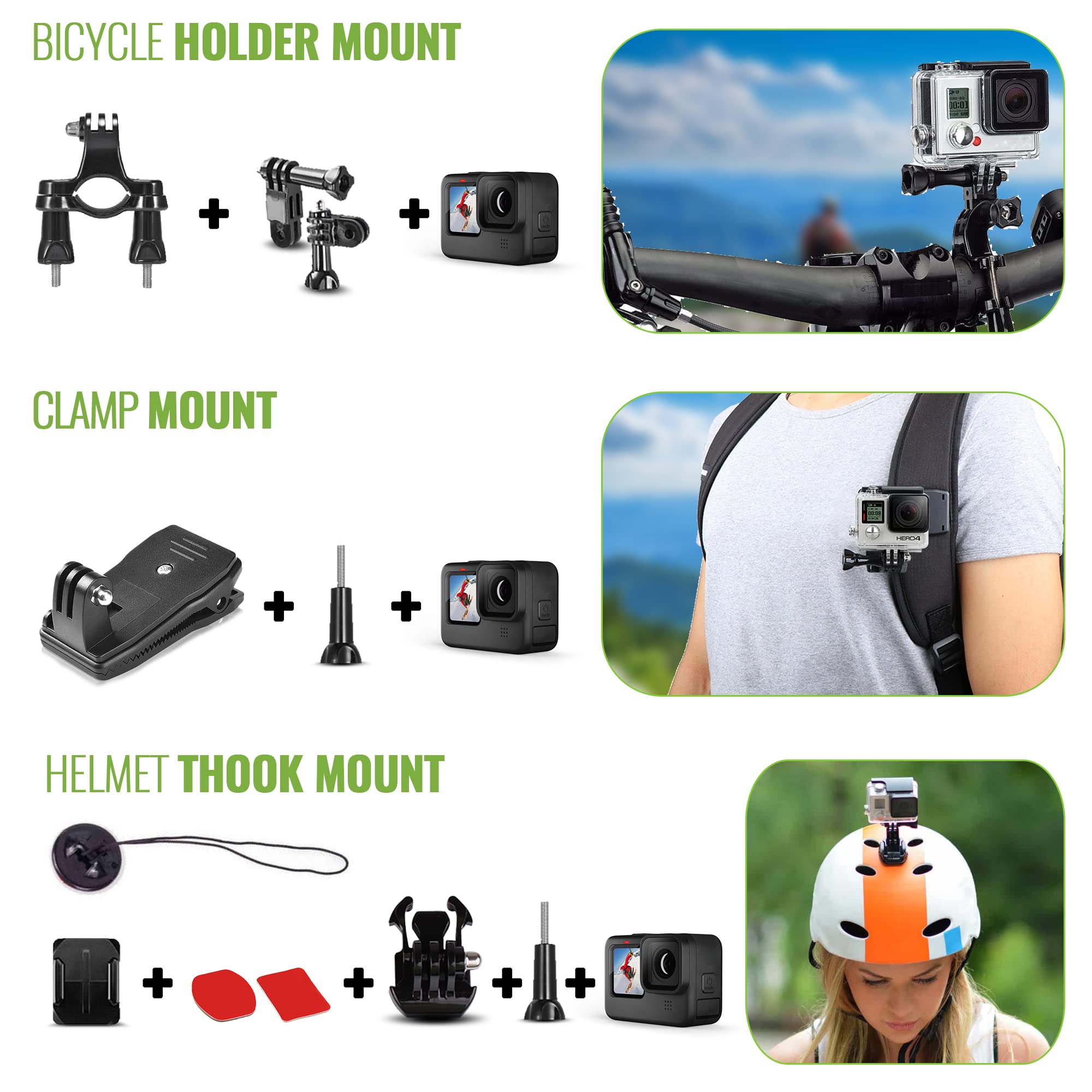 Diginerds 50 In 1 Action Camera Accessory Kit Compatible With Gopro Hero11/10/9/8/7/6/5, Gopro Max, Gopro Fusion, Insta360, Dji