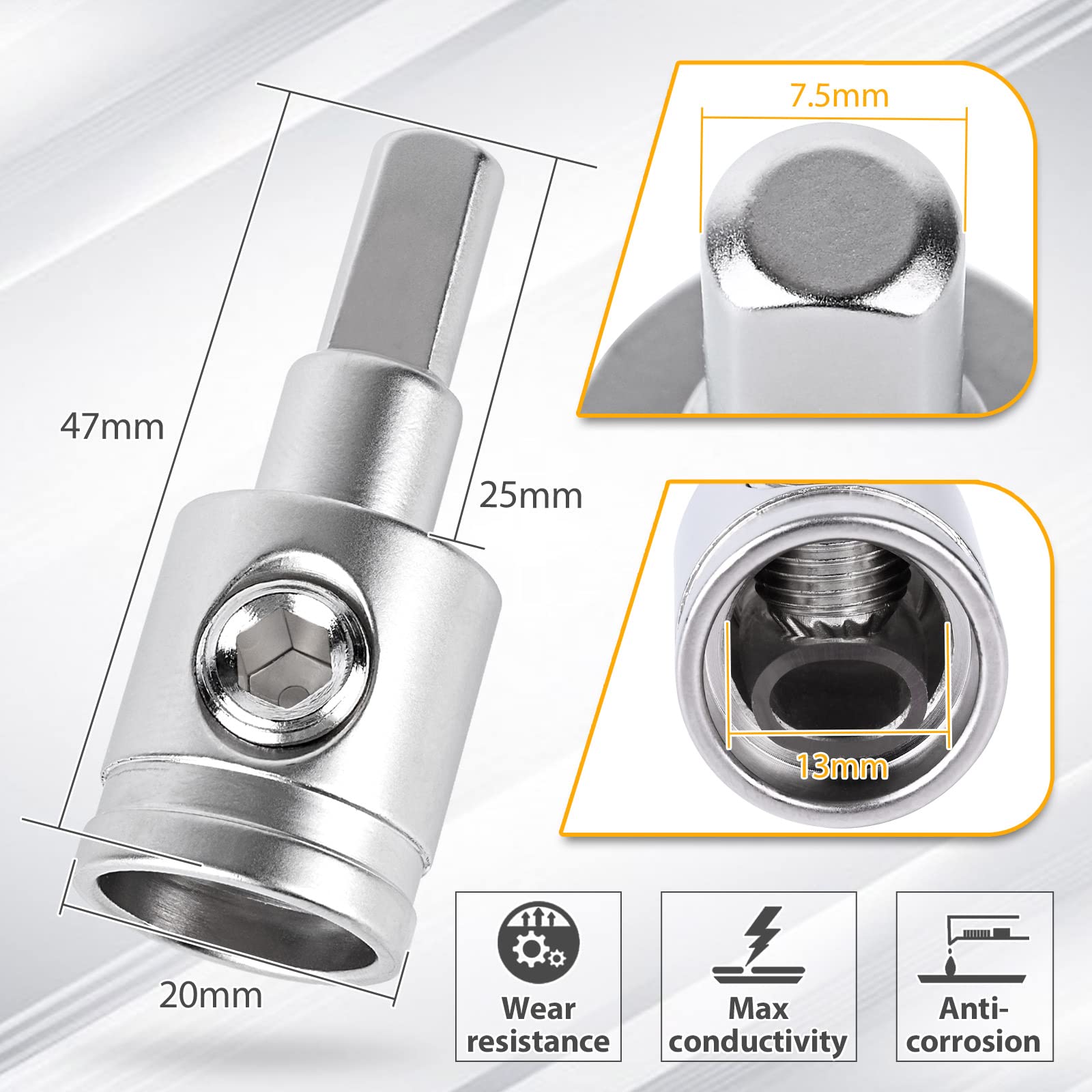 Tottist Amp Input Reducer 0 Gauge To 4 Gauge (4Pcs) Car Stereo Audio Awg Pin Power Ground Wire Reducer 4Pcs