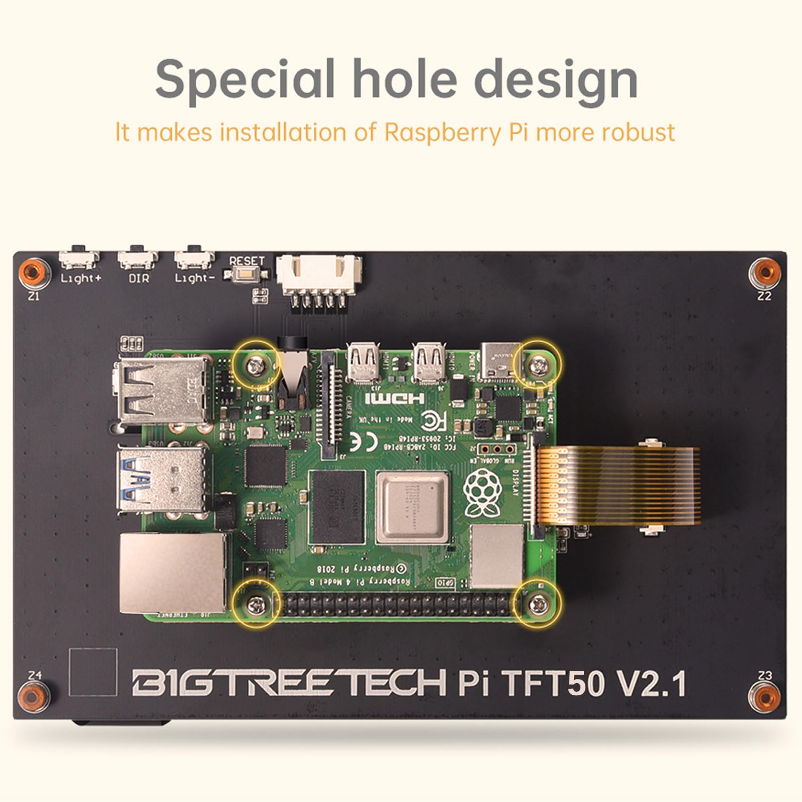Bigtreetech Upgrade Pitft50 V2.1 Graphic Smart Display Dsi Interface 5 Inch Lcd Touch Screen Suitable For Raspberry Pi