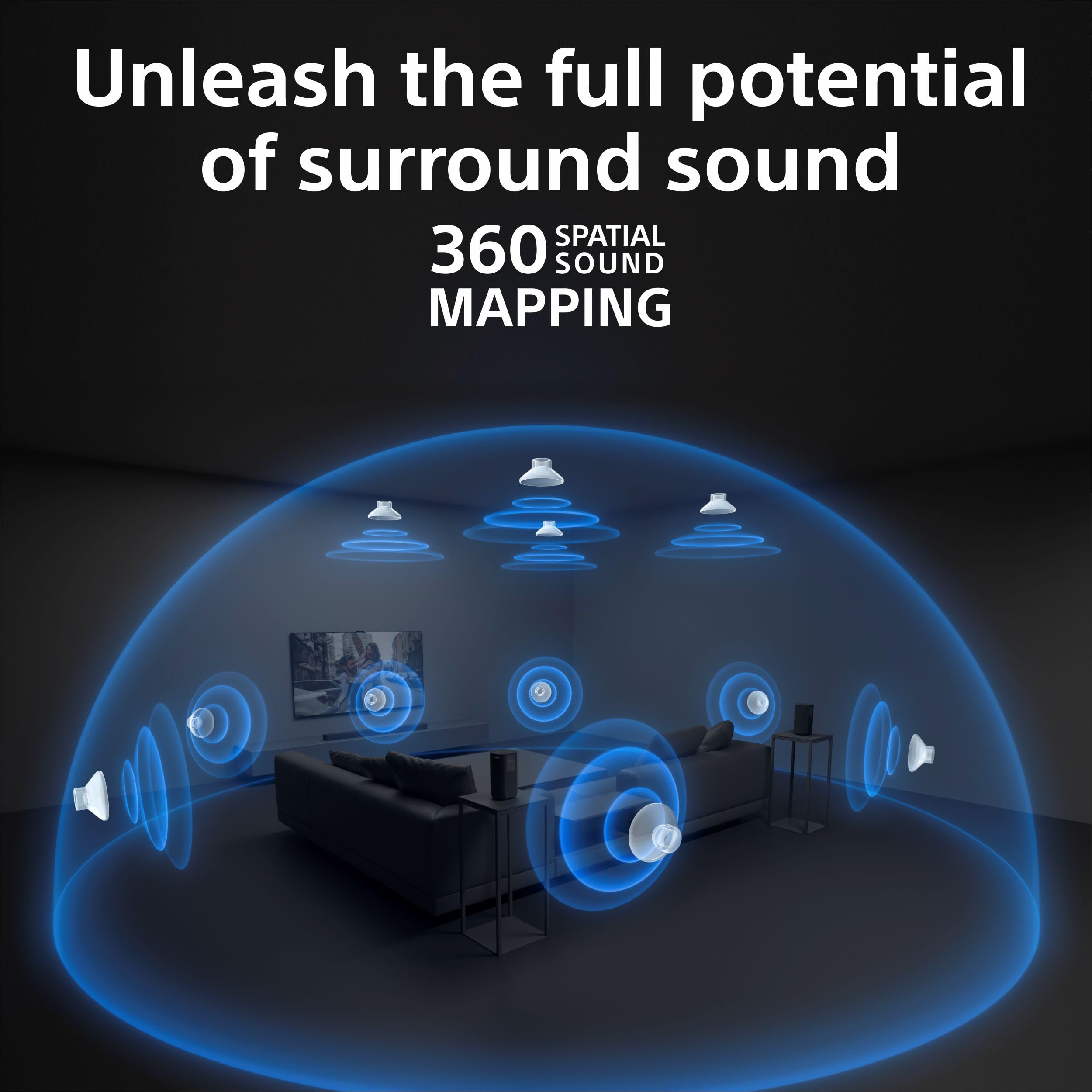 Sony BRAVIA Theater Bar 9 Soundbar for TV Surround Sound Home Theater with 13 Speakers, Dolby Atmos/DTS:X, 360 Spatial Sound Mapping, HDMI 2.1 and Supports Spotify Connect/Apple AirPlay (HT A9000)