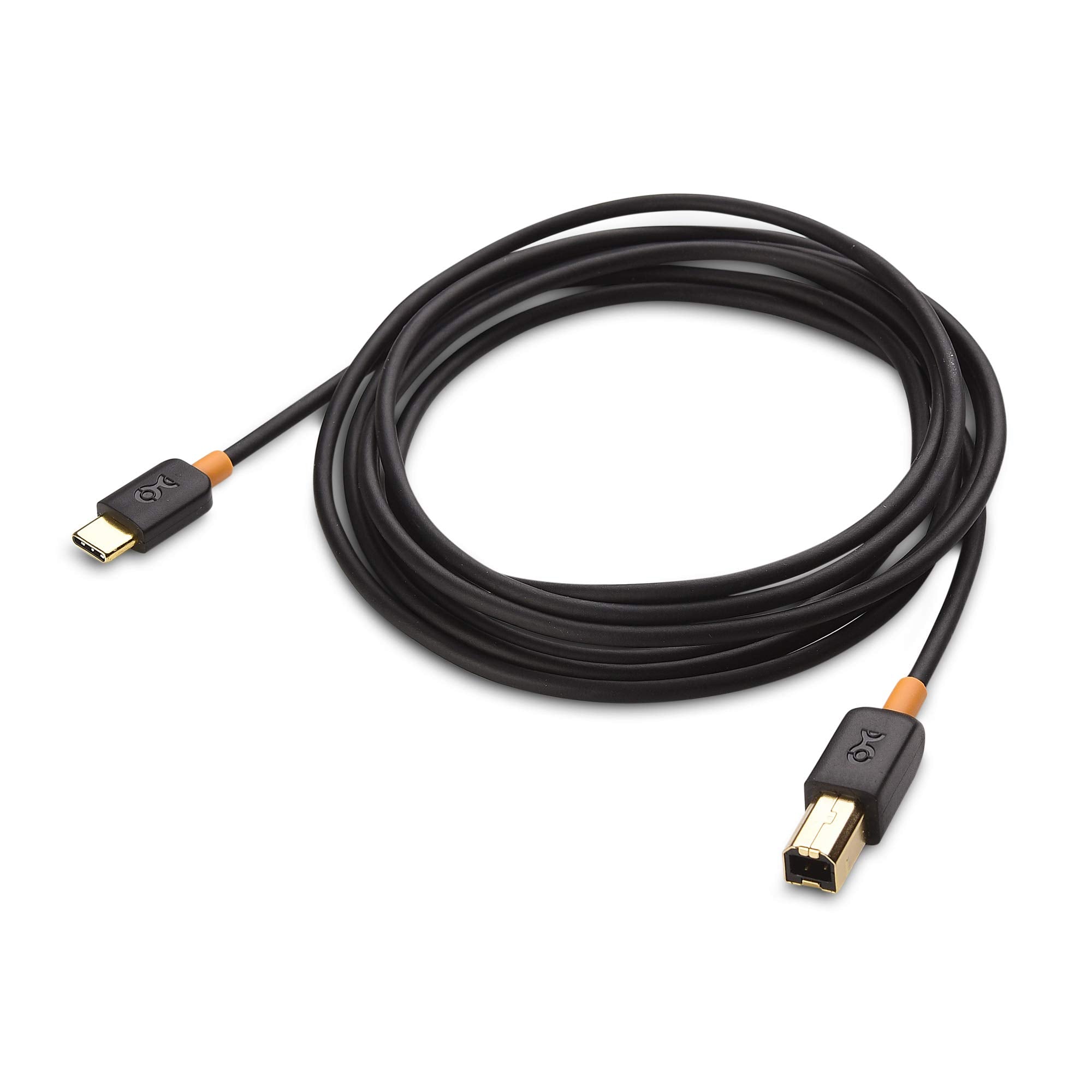 Cable Matters USB B to USB C Cable - 6.6ft Black, Copper, Model 201002-BLK-2m-E, Compatible with Printers and MIDI Devices