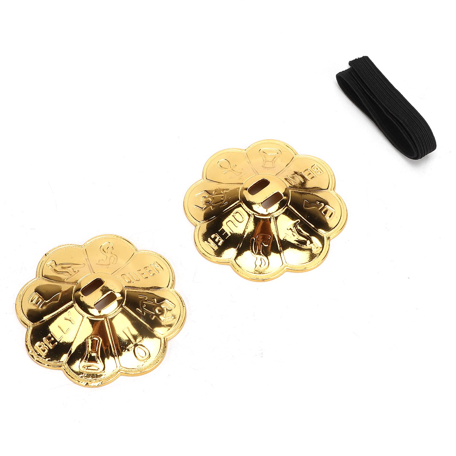 Ubervia Finger Expander, Brass Easily Hold Finger Cymbals Tamborines Musical Instrument for Performance