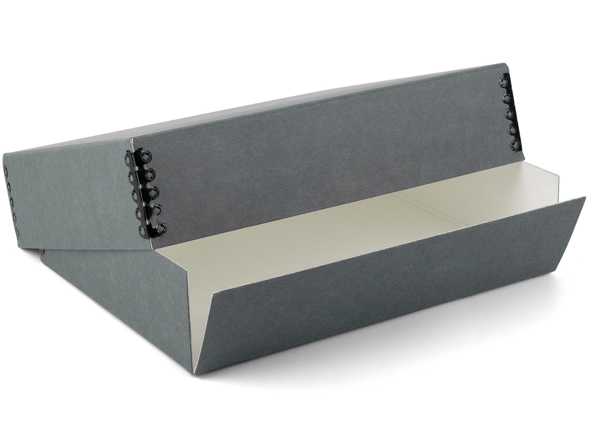 Lineco Museum Archival Storage Box, 17.75X22.75X3 In. Drop Front Design. Acid Free With Metal Edge. Organize Photos, Pictures, Prints, Documents, Crafts, Diy. Gray, 1 Pack