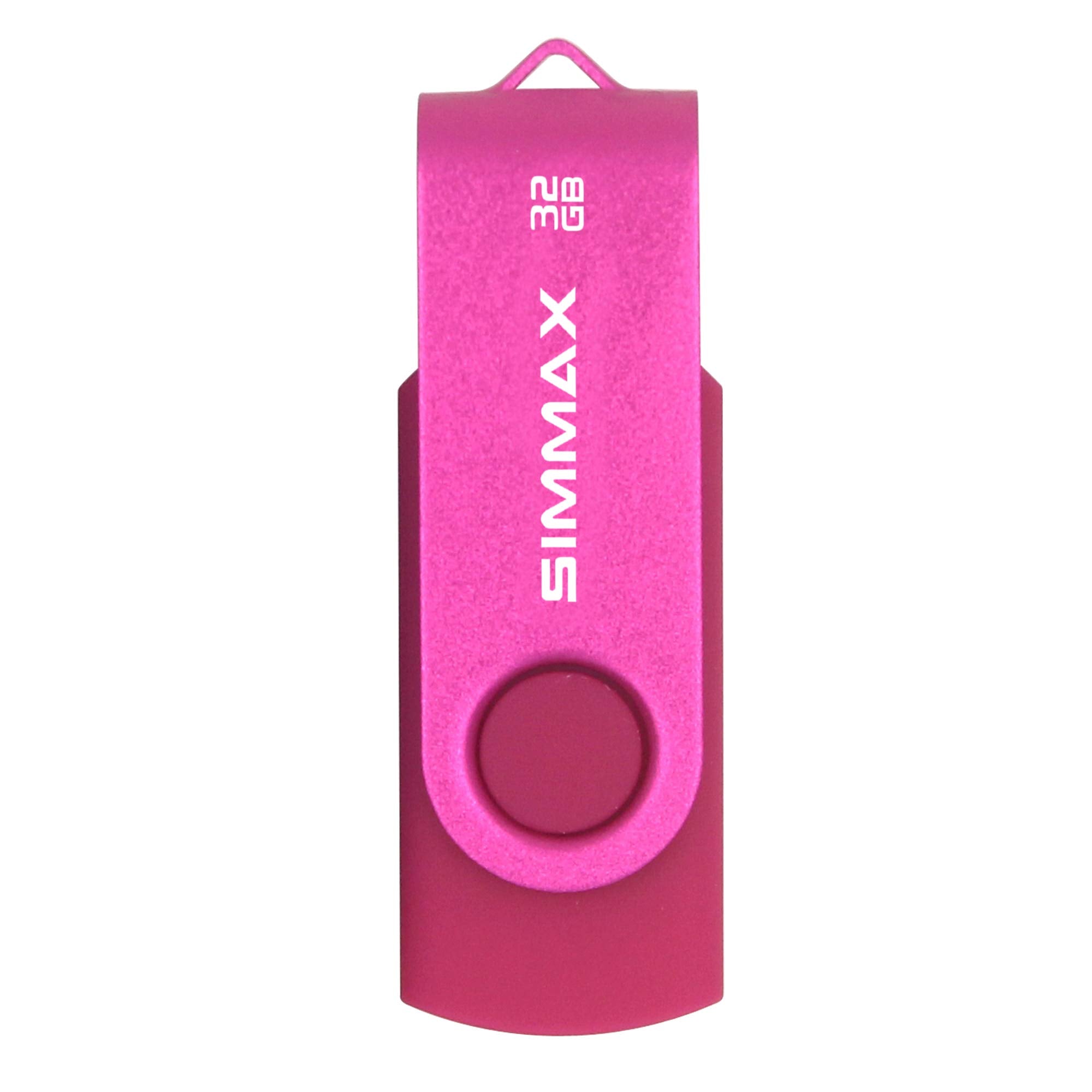 Simmax 3 Pack 32Gb Memory Stick Usb 2.0 Flash Drives Swivel Thumb Drive Pen Drive (32Gb Pink Blue Green)