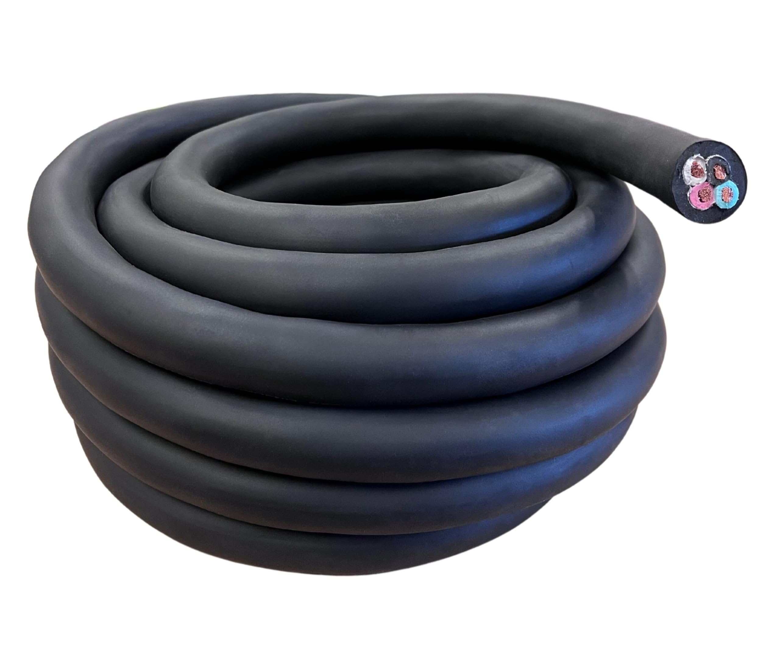 10/4 40 Feet 10 Awg Soow So Cable Cord Wire   10 Gauge 4 Conductor 600V Portable Power Extension Cord Cable For, Motor Leads, Po