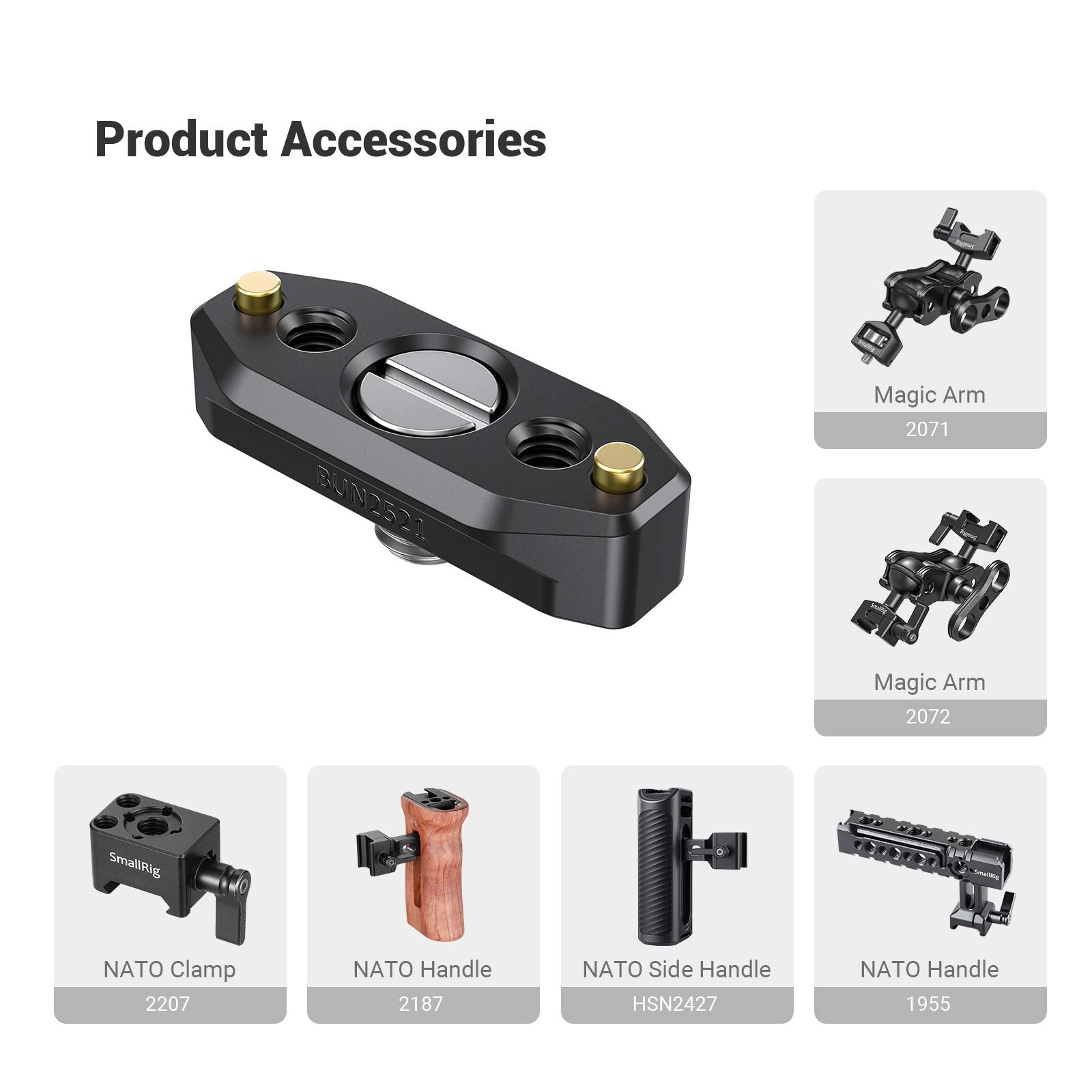 Smallrig Nato Rail With Locating Screw For Arri 48Mm Bun2521B