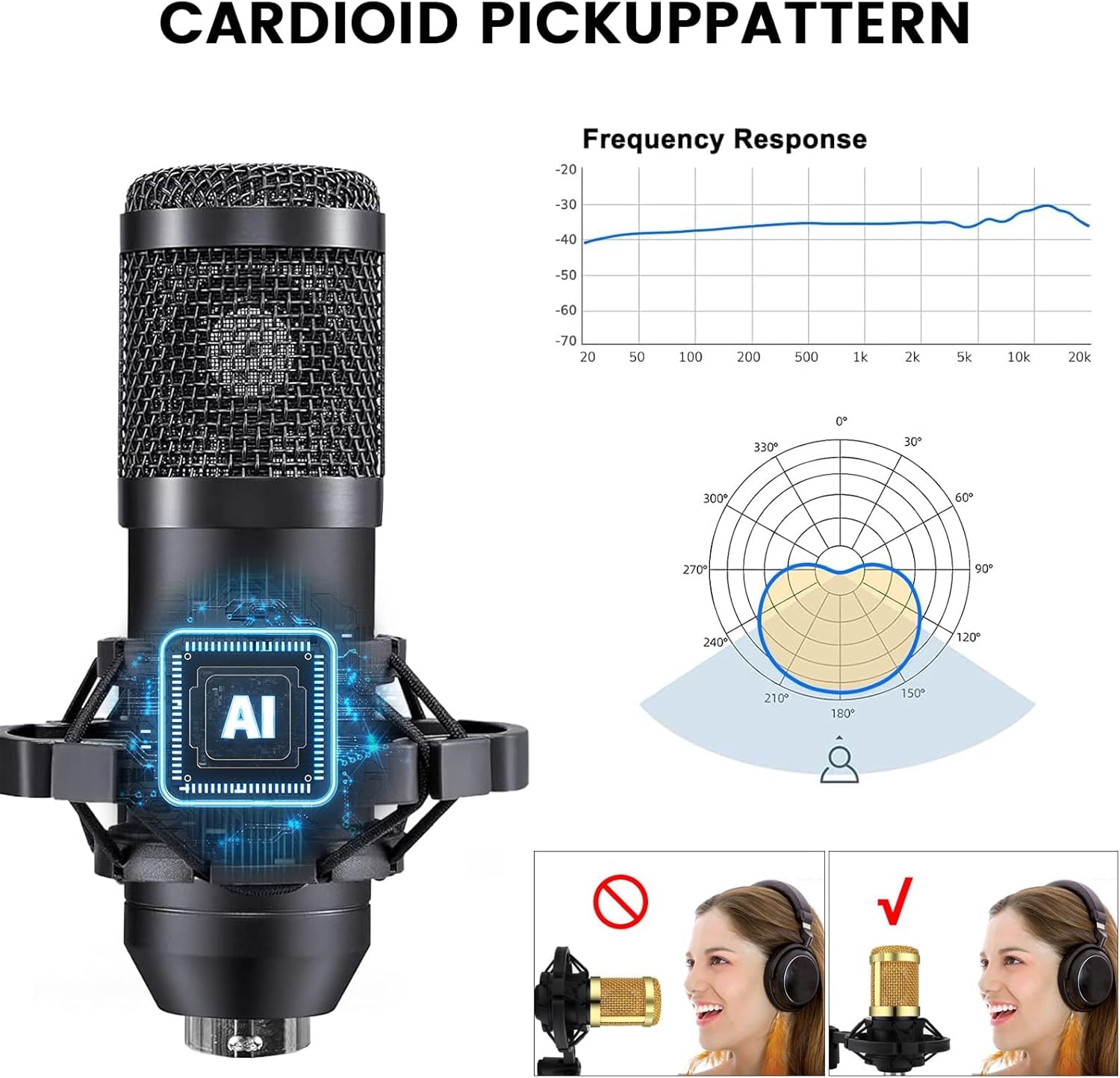 Podcast Equipment Bundle, Bm-800 Recording Studio Package With Voice Changer For Gamer And All-In-One Dj Mixer, Perfect For Lapt