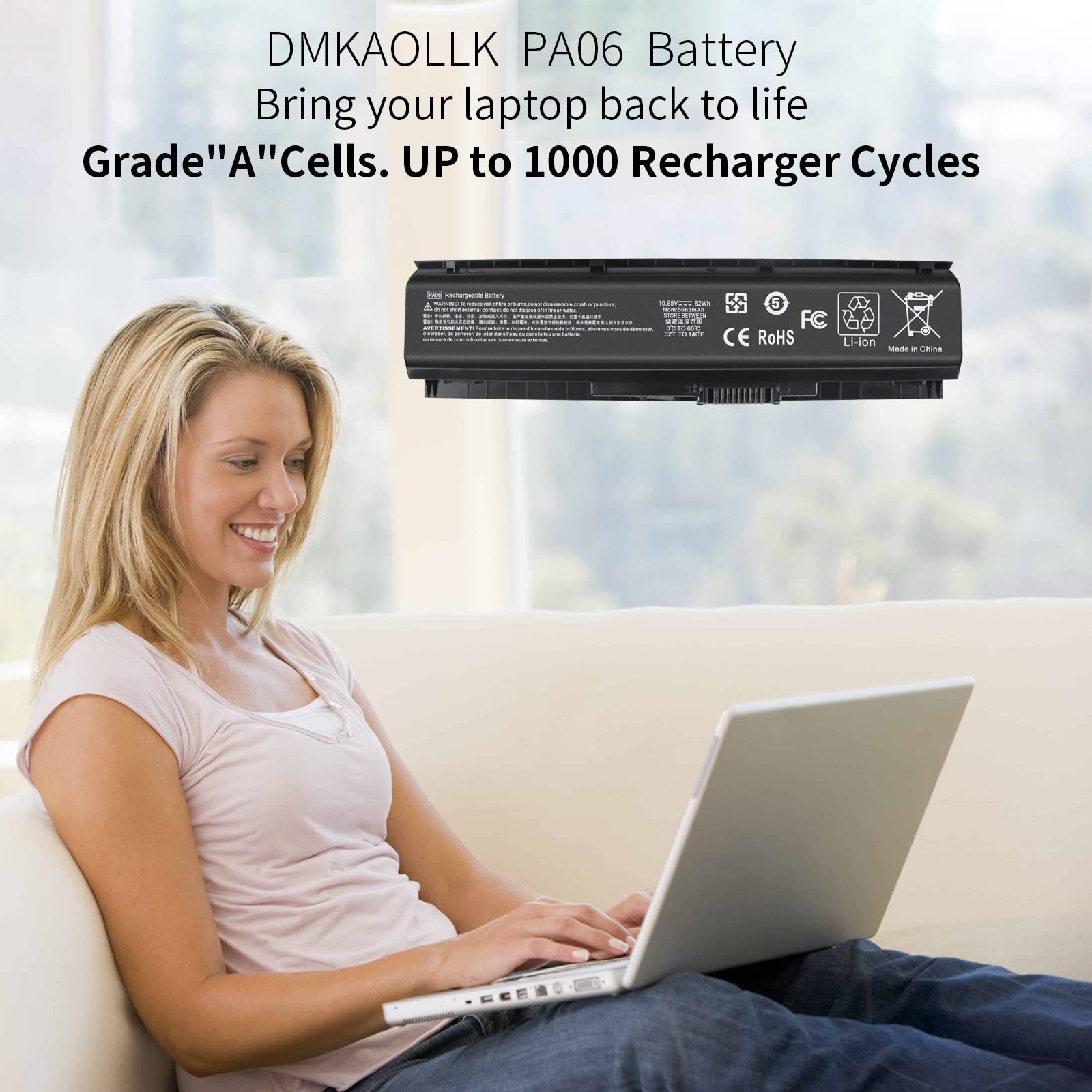 Pa06 849911 850 Laptop Battery For Hp Omen 17 17 W 17 Ab200 17T Ab00 17 W200 Series 17 W053Dx 17 W253Dx 17 W033Dx 17 Ab011Nl 849