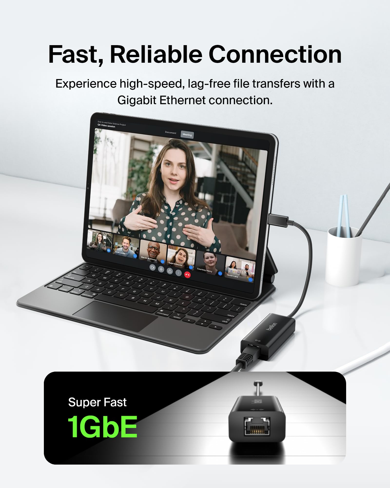 Belkin Usb If Certified Usb Type C (Usb C) To Gigabit Ethernet Adapter, Compatible With Usb C Devices Including New Macbook, Mac