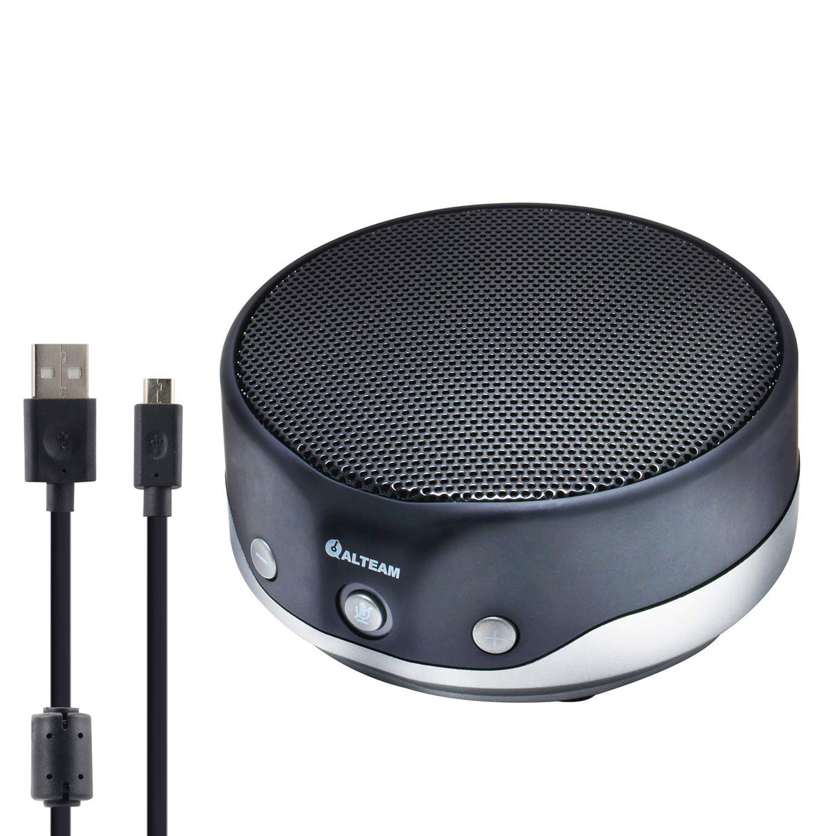 Alteam Conference Speakerphone Usb Plug & Play, Portable, Easy Carry And Setup, Voice Pick Up 360 Within 2M Radius, 2 Clear Spea