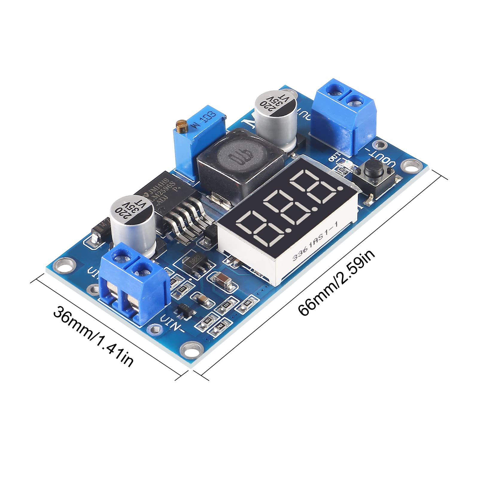 Alinan 4Pcs Lm2596 Buck Converter Step Down Adjustable Module Dc Dc High Efficiency Voltage Regulator 3A Dc Dc 3 40V To 1.5 35V