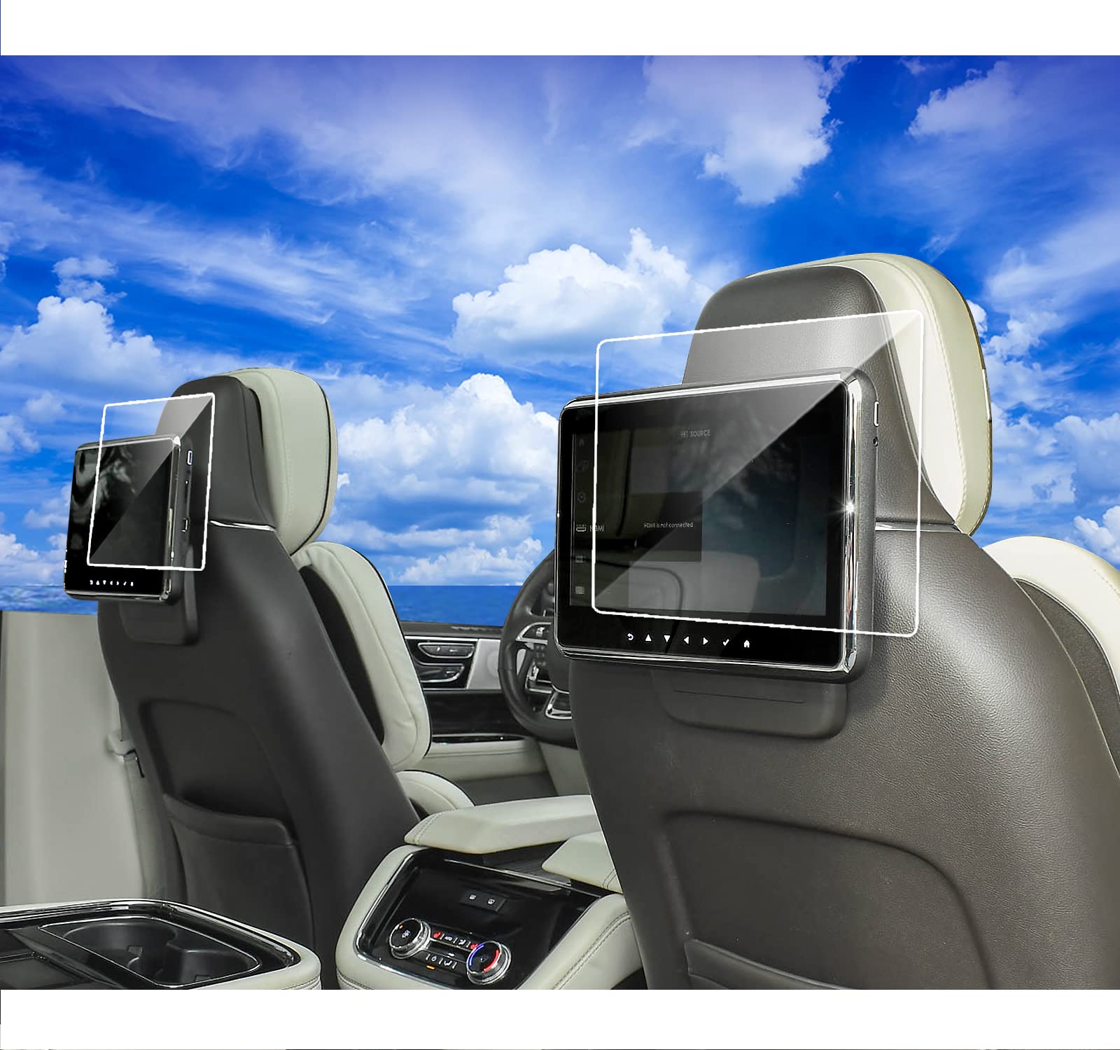 Xxciwp 2023 Navigator Navigation Screen Protector For Lincoln Navigator 2018 2022 2023 Rear Seat Tv Glass Screen Protector 10Inc