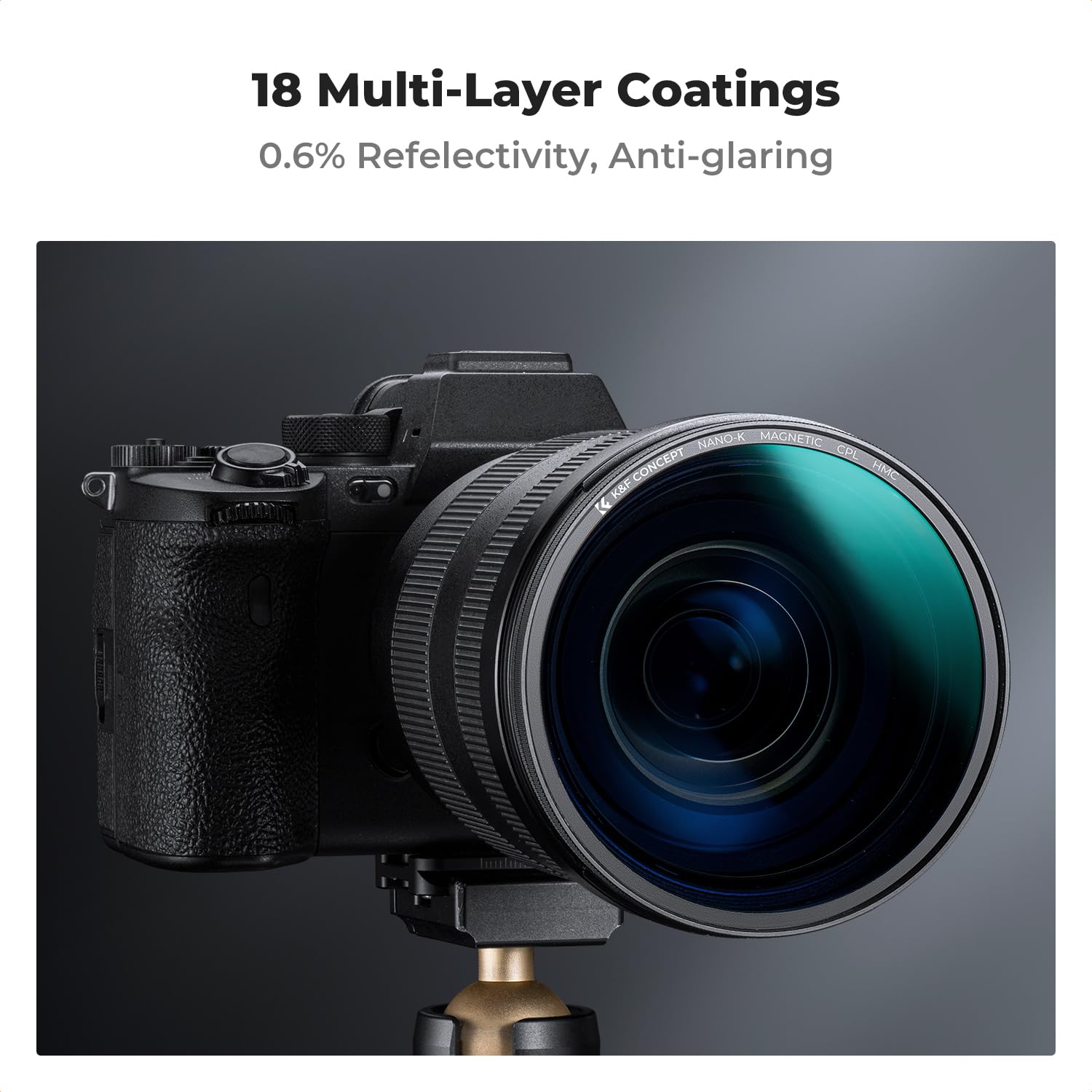 K&F Concept 58Mm Magnetic Circular Polarizer Lens Filter With Cleaning Cloth Optical Glass Ultra Slim Polarizing Cpl Lens Filter